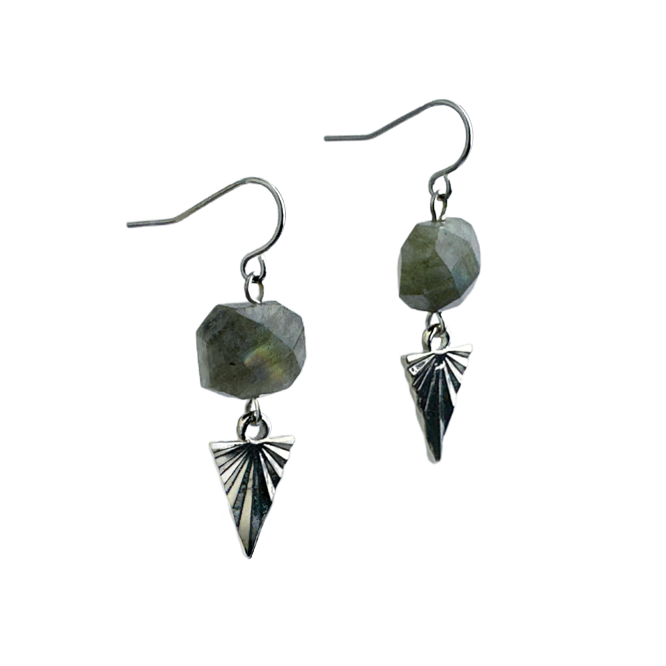 Reina Labradorite Earring – A handcrafted earring by Alysian.