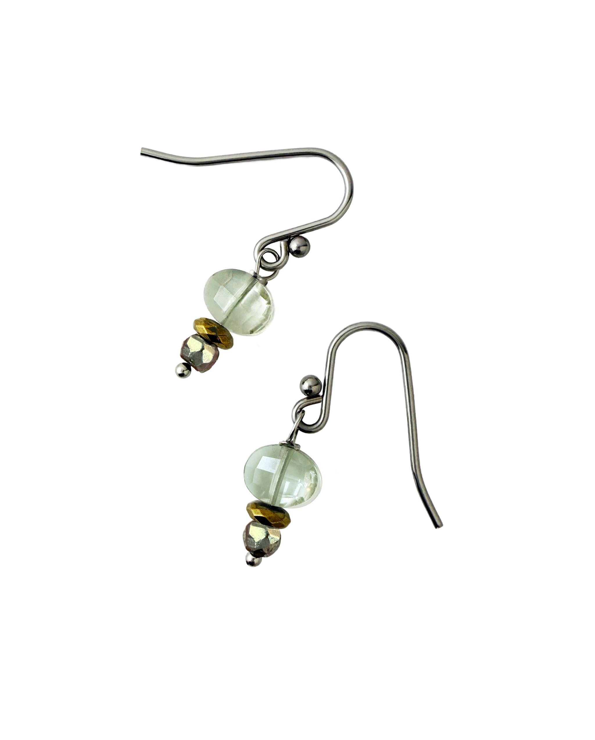 Sylvie Earring - Green Amethyst – A handcrafted earrings by Alysian.
