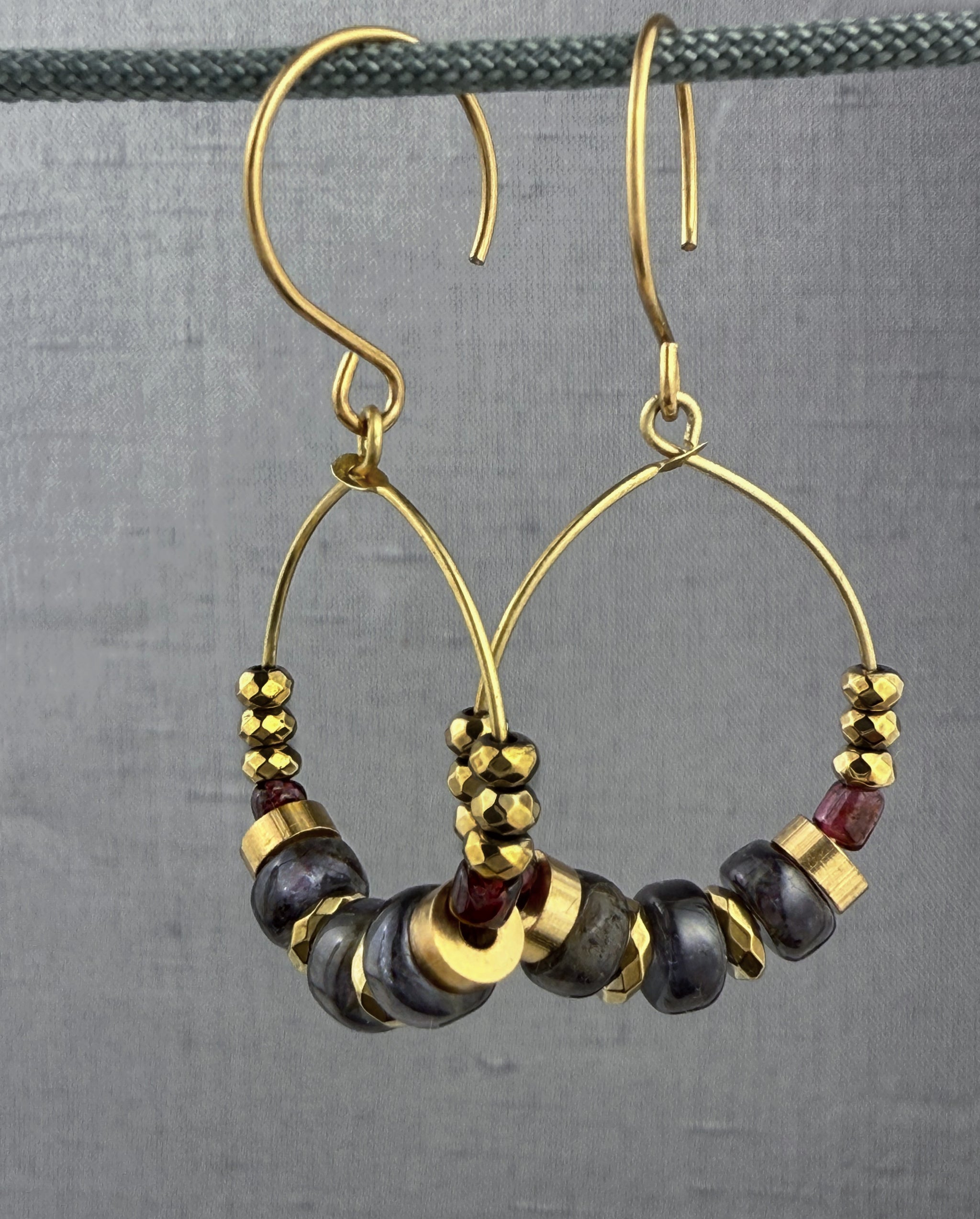 Hadrian Iolite Hoop Earring – A handcrafted earring by Alysian.