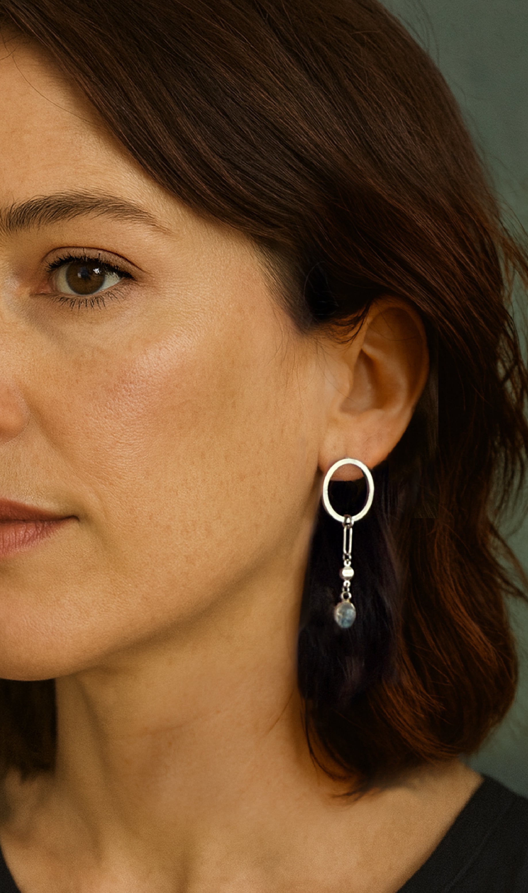 Aeris Moonstone Earring – A handcrafted earring by Alysian.