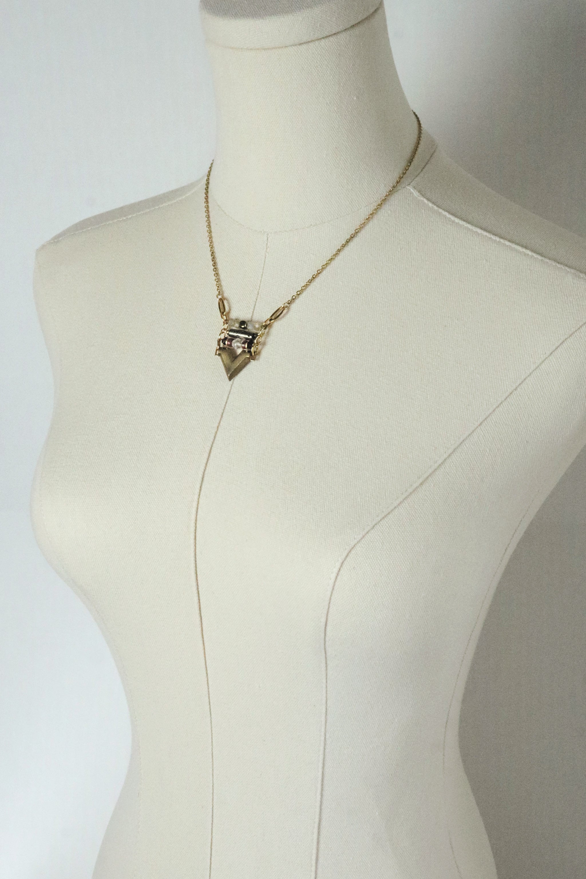 Cheren Chevron Pendant Necklace – A handcrafted necklace by Alysian.