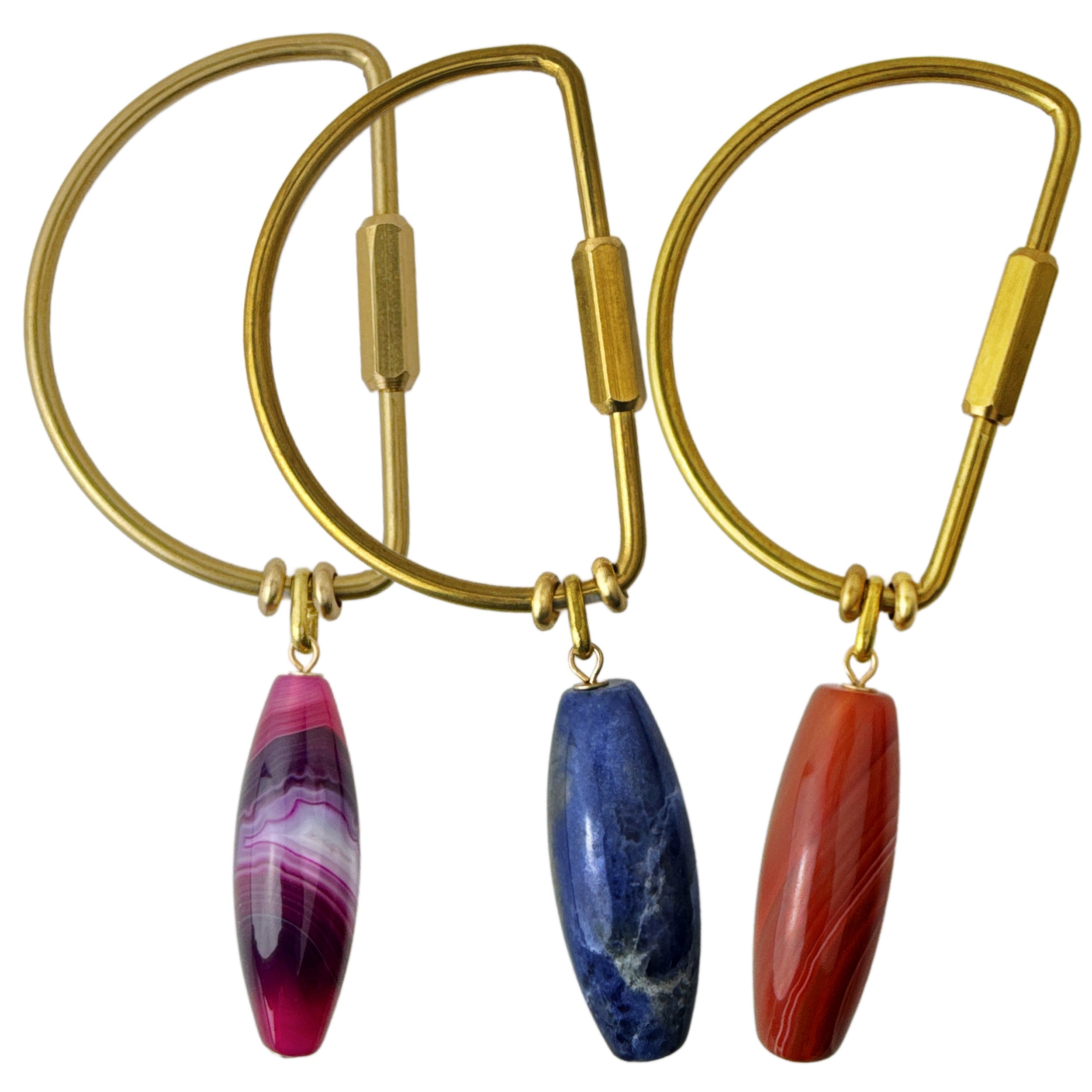 Gemstone Keyring | Rock & Key – D-Style Carabiner – A handcrafted key ring by Alysian.