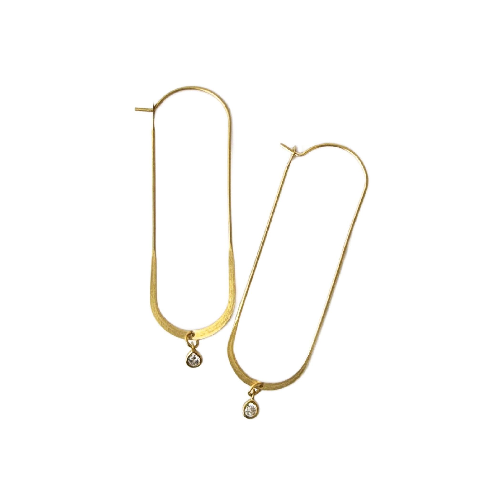 Fawn Hoop Zircon Earring – A handcrafted earrings by Alysian.