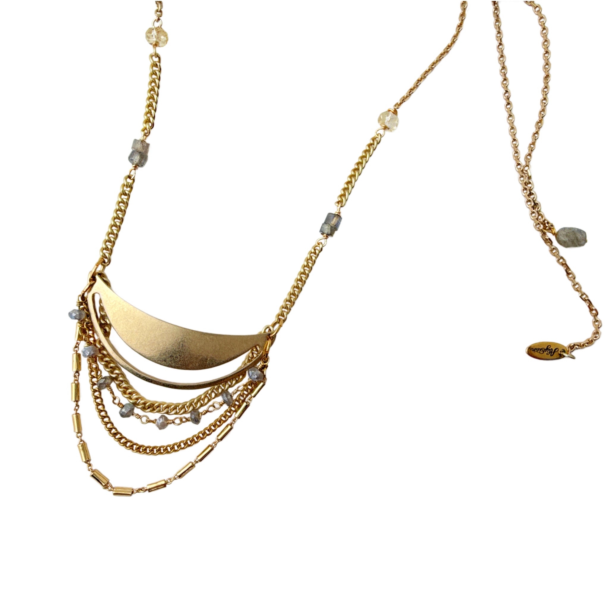 Lusine (Any Length) Pendant Necklace - gold – A handcrafted necklace by Alysian.