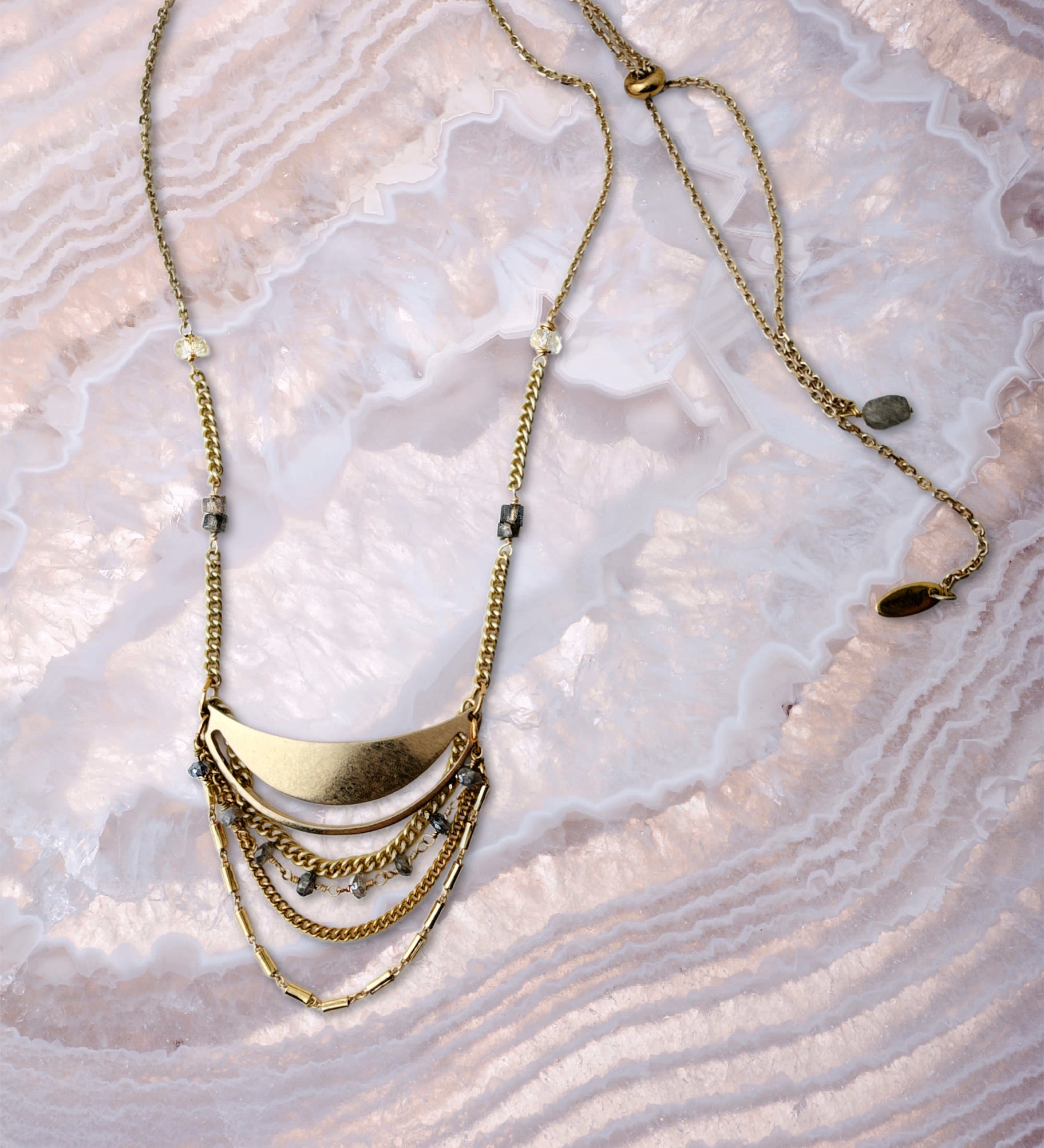 Lusine (Any Length) Pendant Necklace - gold – A handcrafted necklace by Alysian.