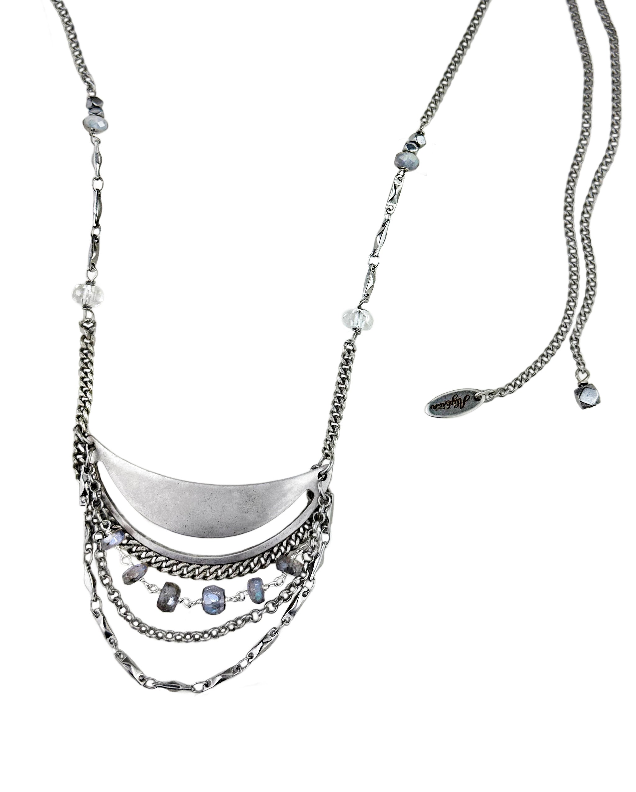 Lusine (Any Length) Pendant Necklace - silver – A handcrafted necklace by Alysian.