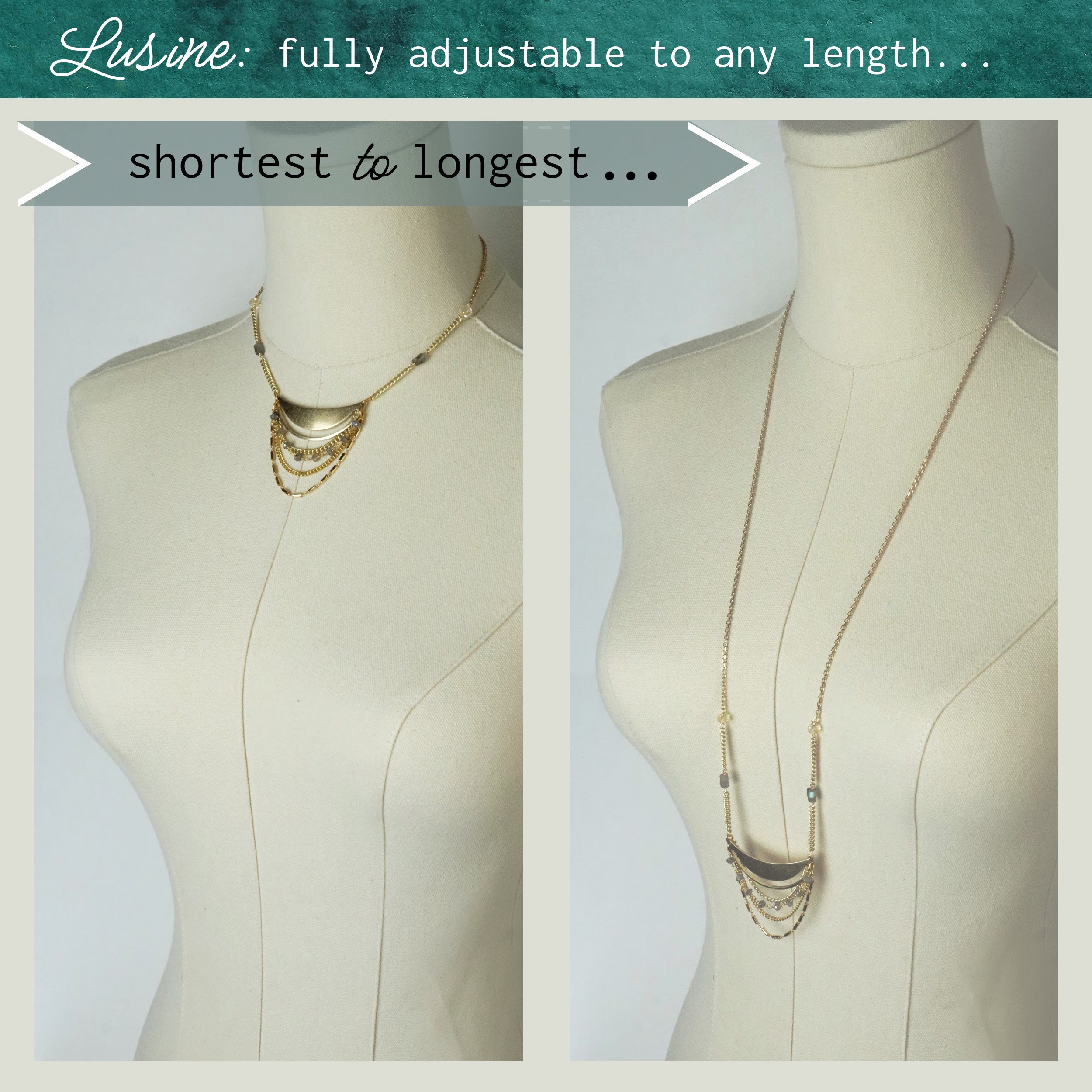 Lusine (Any Length) Pendant Necklace - gold – A handcrafted necklace by Alysian.