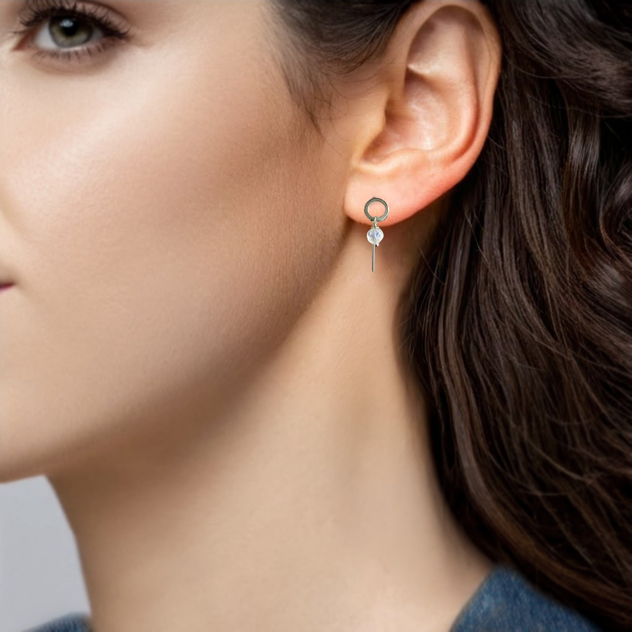 Mila Moonstone Earring – A handcrafted earrings by Alysian.