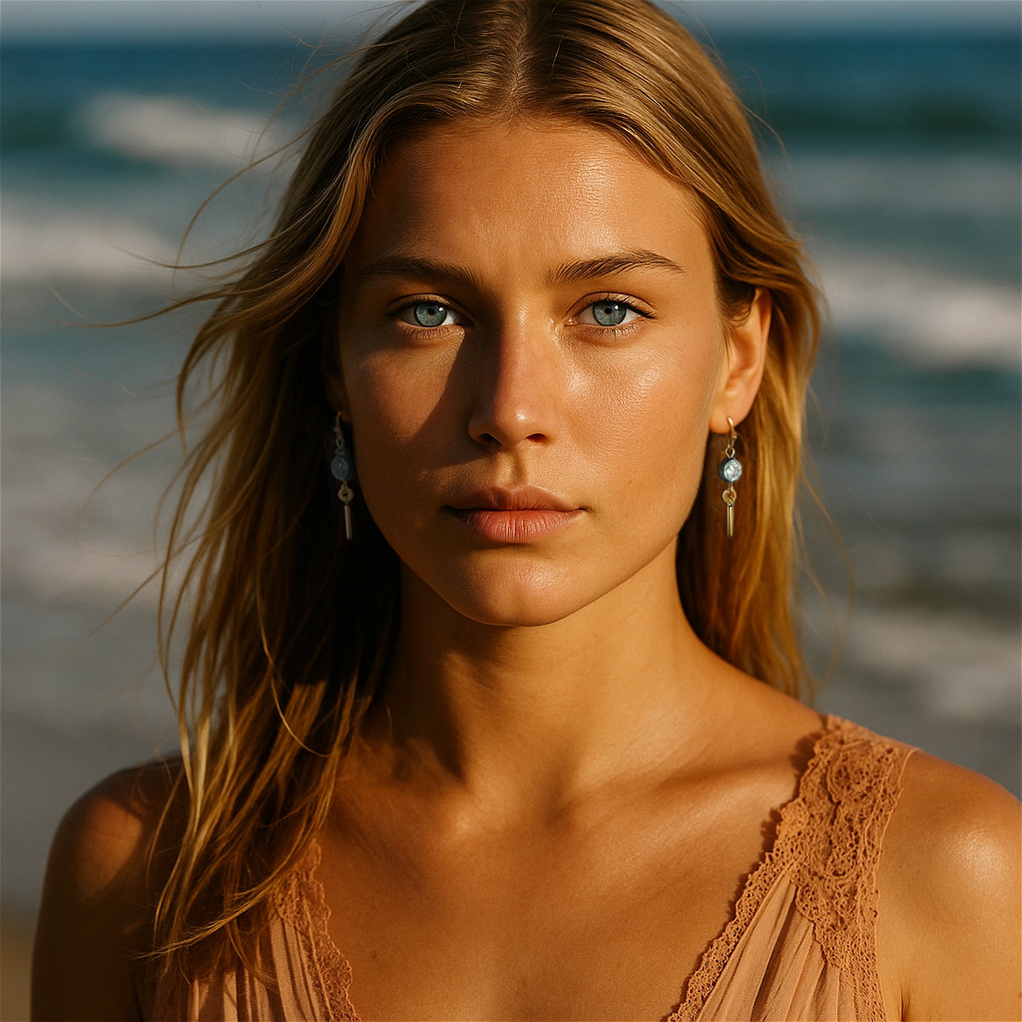 Reise Drop Earring - Kyanite – A handcrafted earrings by Alysian.