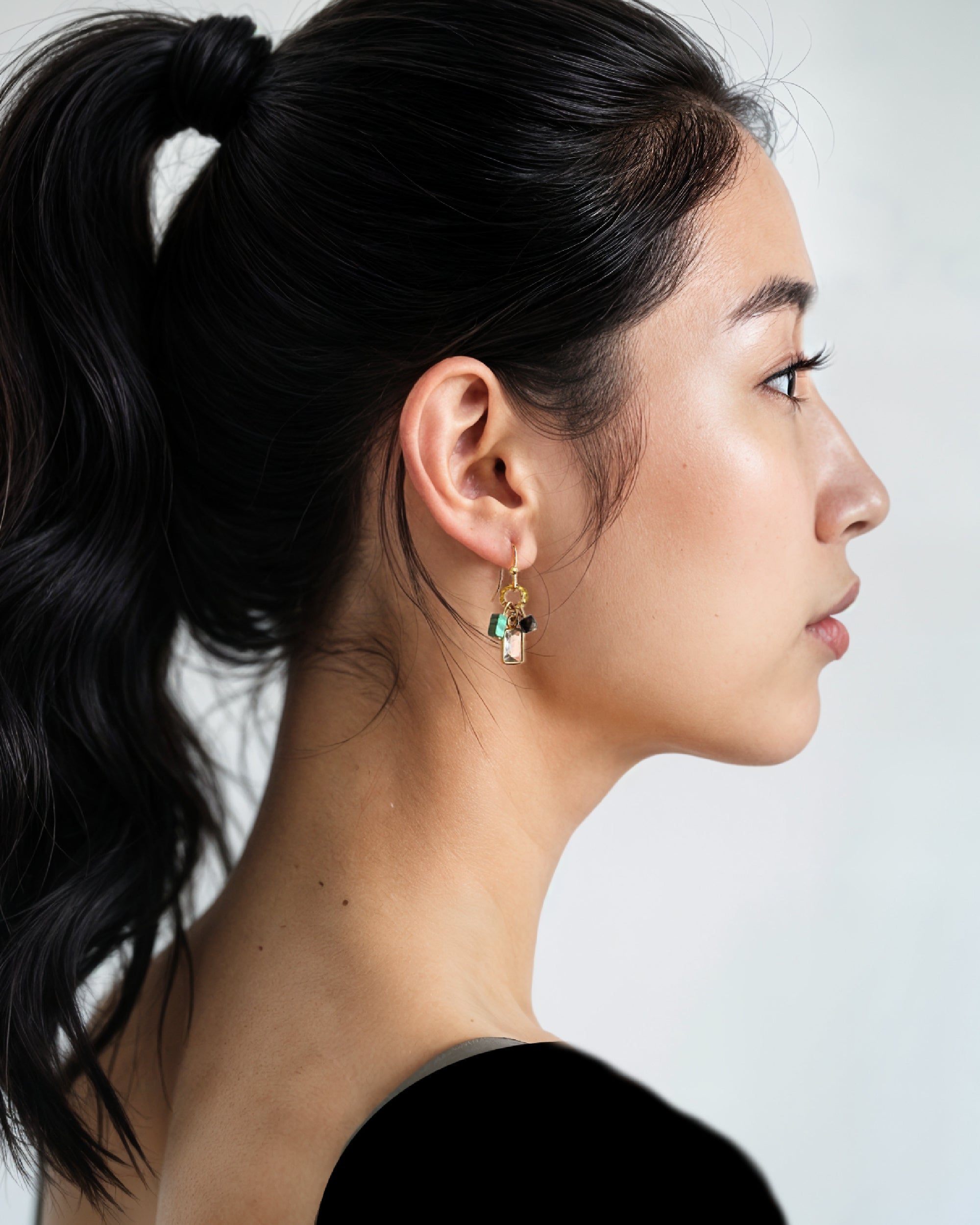 Rhodri Gemstone Cluster Earring – A handcrafted earrings by Alysian.