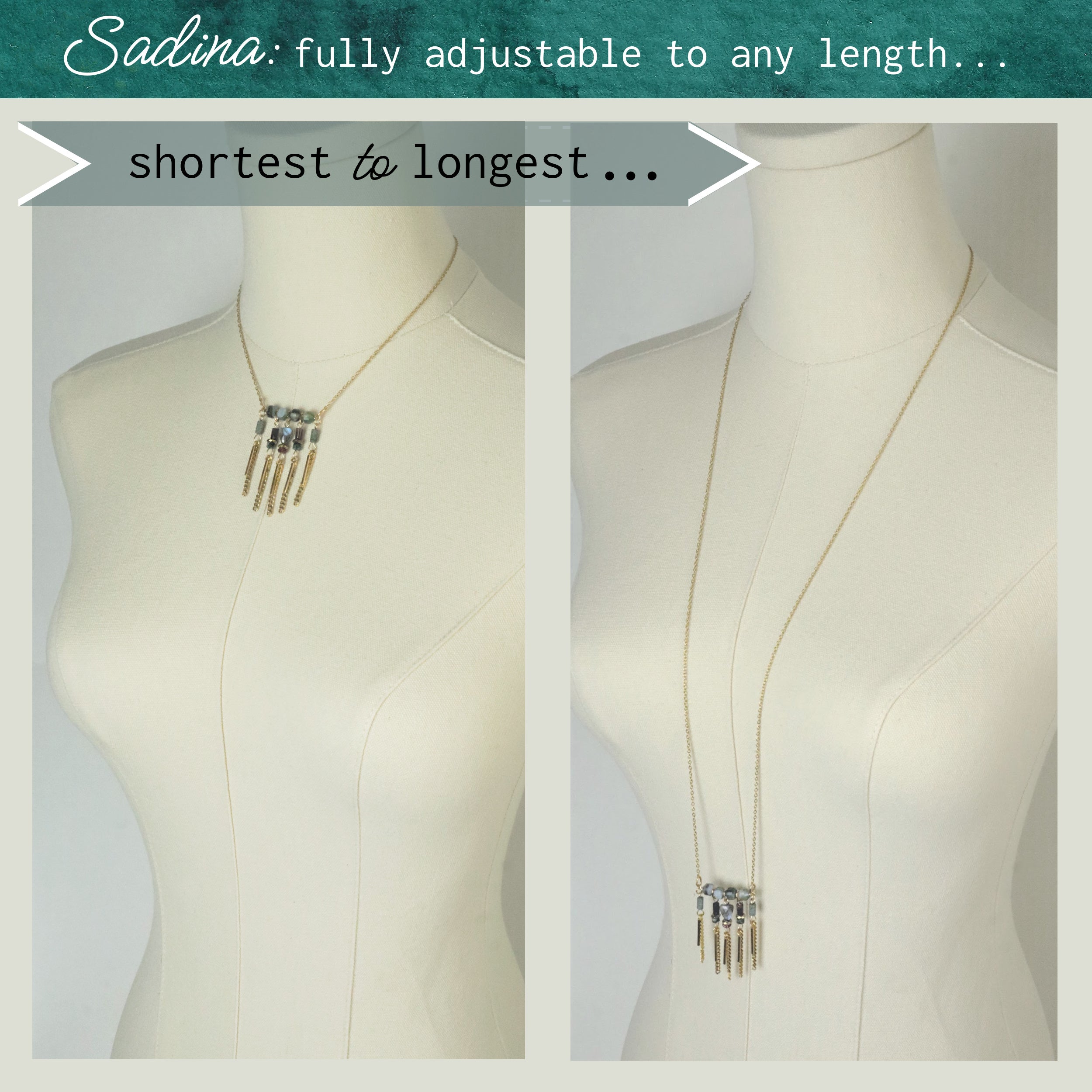 Sadina (Any Length) Pendant Necklace – A handcrafted necklace by Alysian.