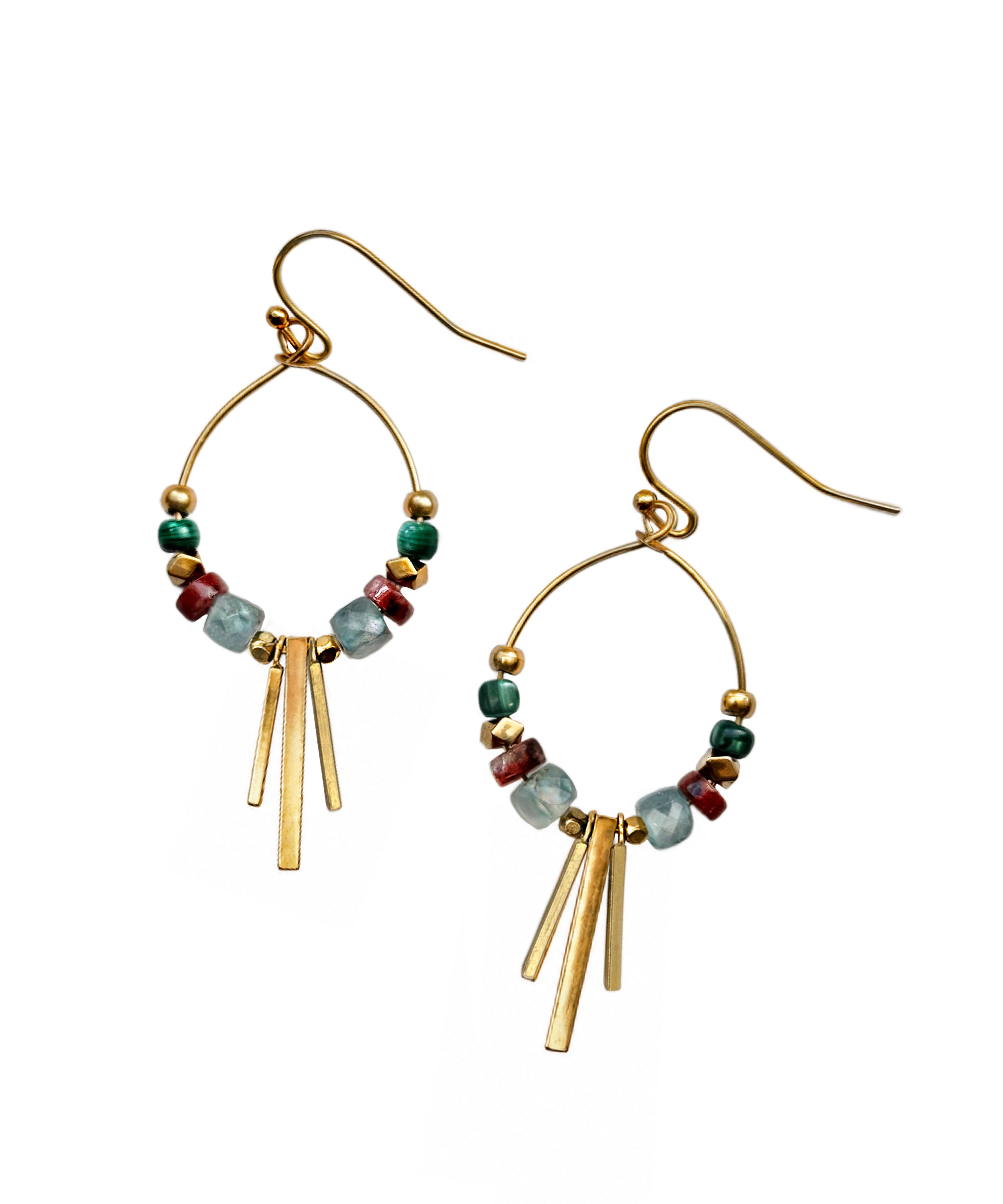 Soren Apatite Hoop Earring