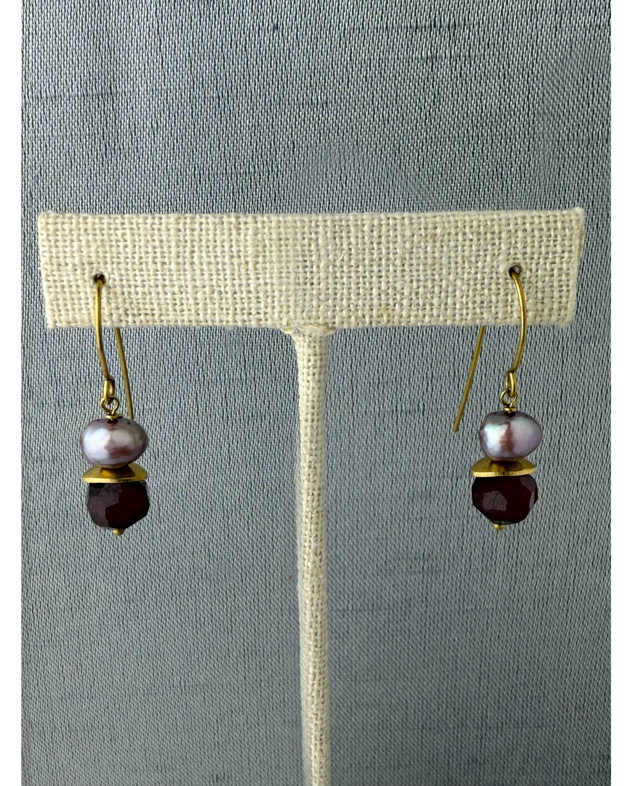 Vita Garnet Drop Earring – A handcrafted earrings by Alysian.