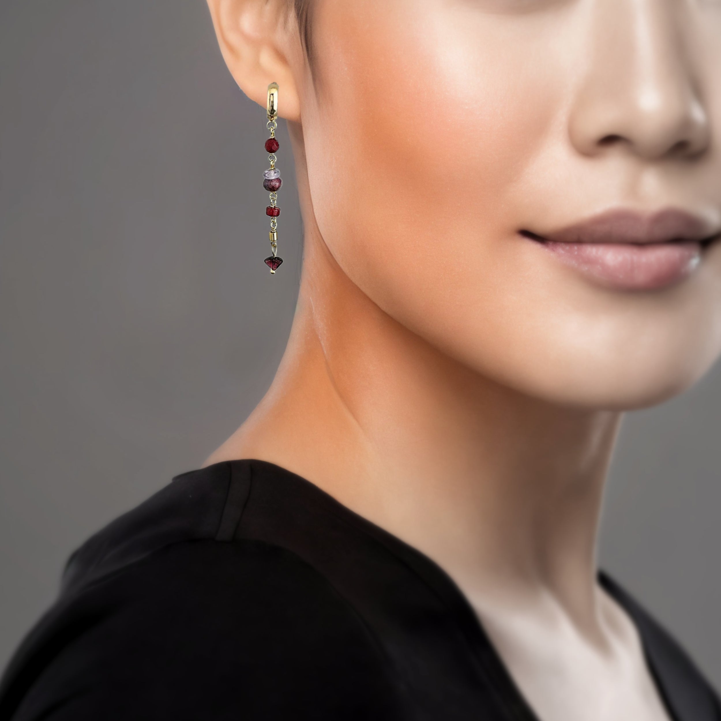 Xavia Multi-stone Earring – A handcrafted earring by Alysian.