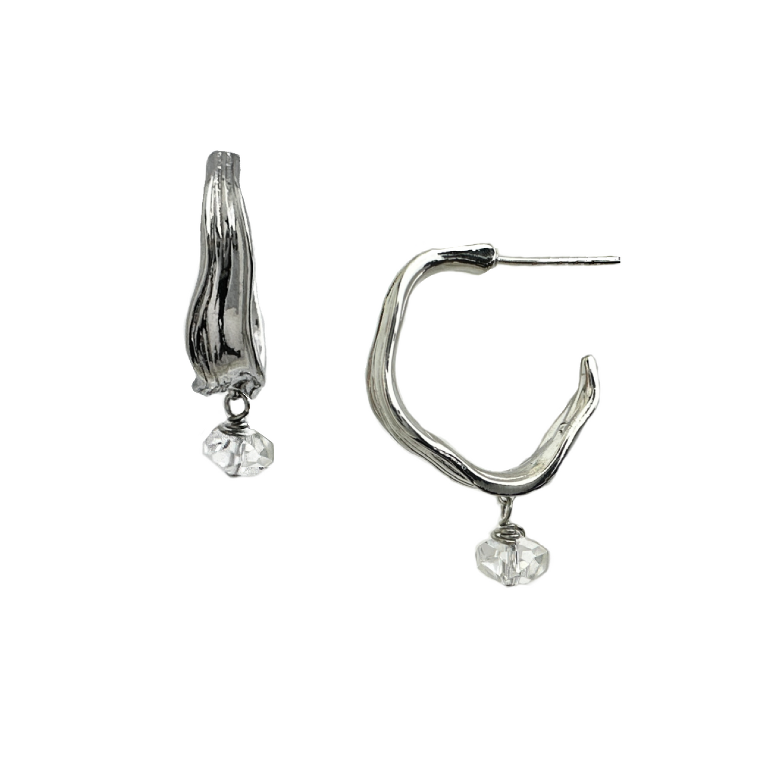 Waverly Quartz Hoop Earring – A handcrafted earrings by Alysian.