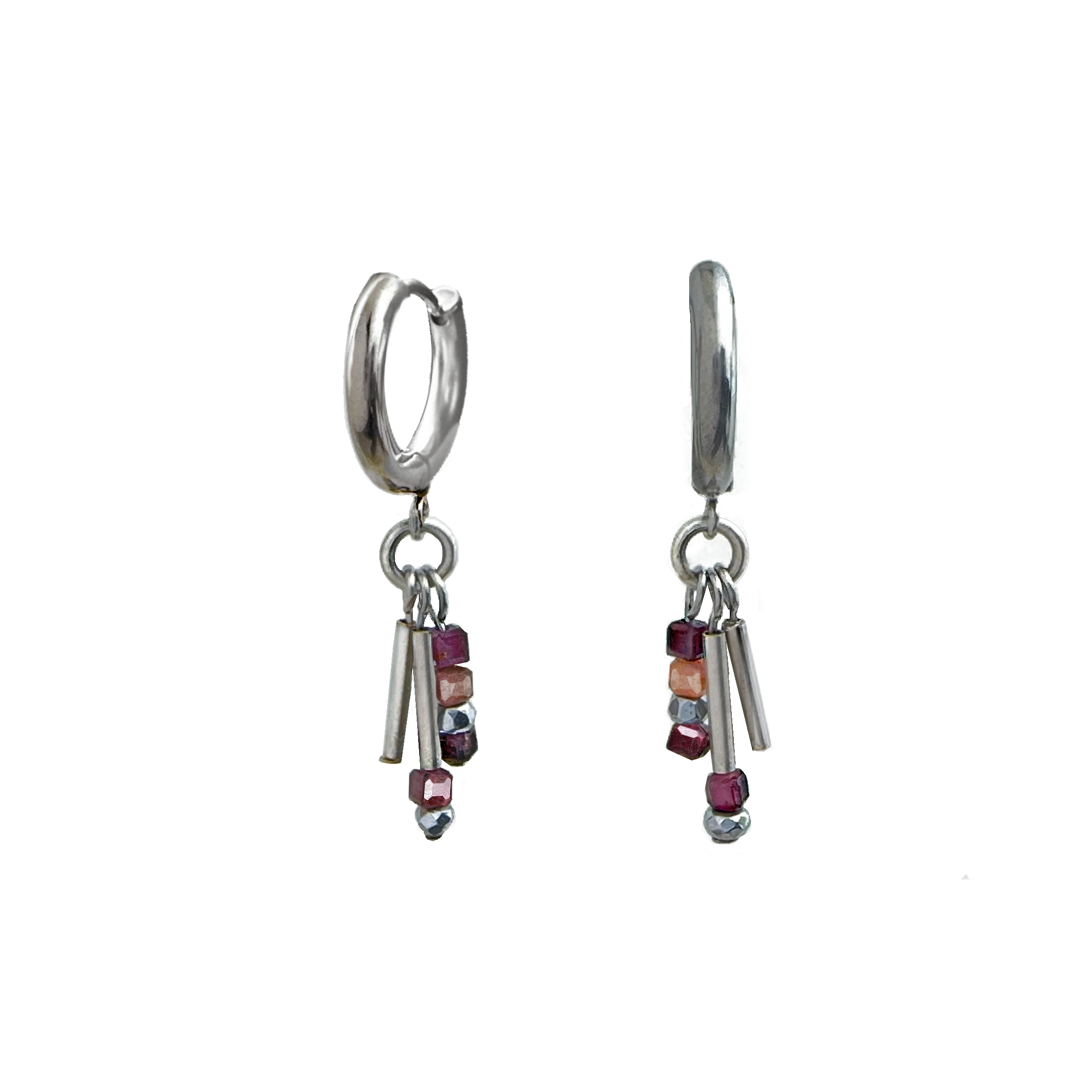 Zuri Ruby Huggie Earring