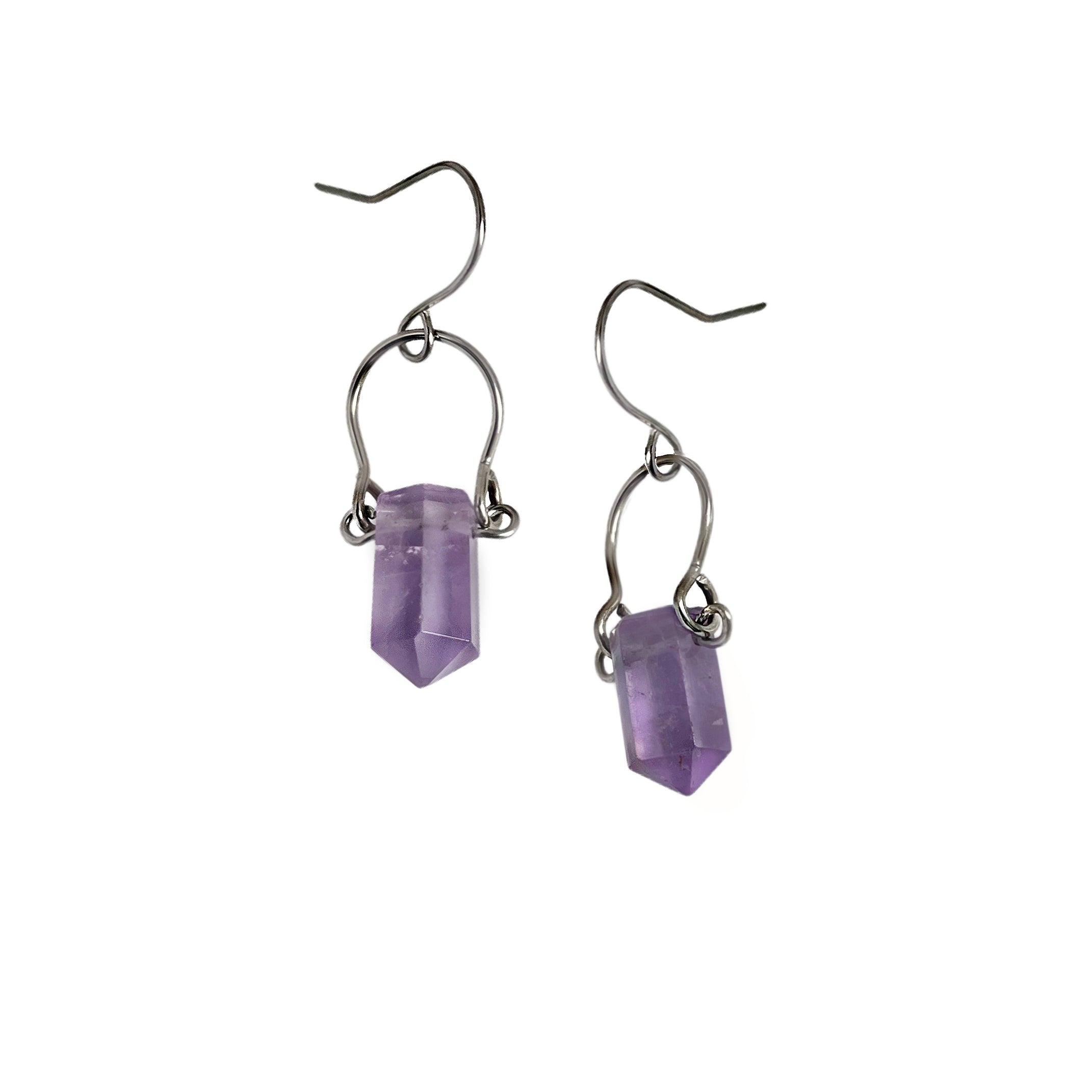 Amrita Amethyst Earring – A handcrafted earrings by Alysian.