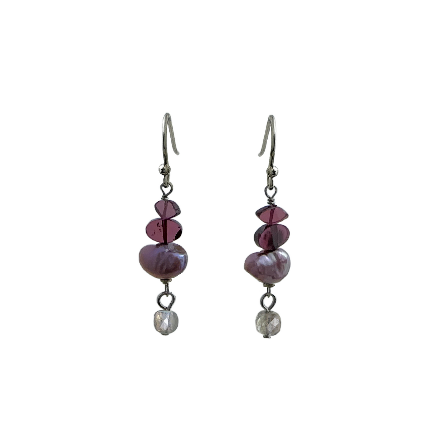 Rasi Garnet Drop Earring