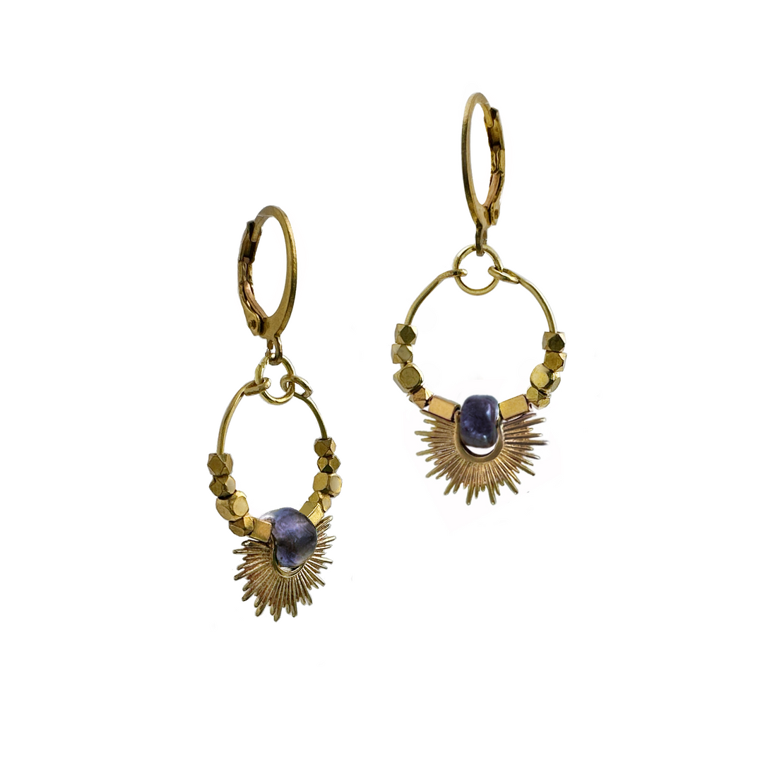 Eleni Mini Hoop Iolite Earring