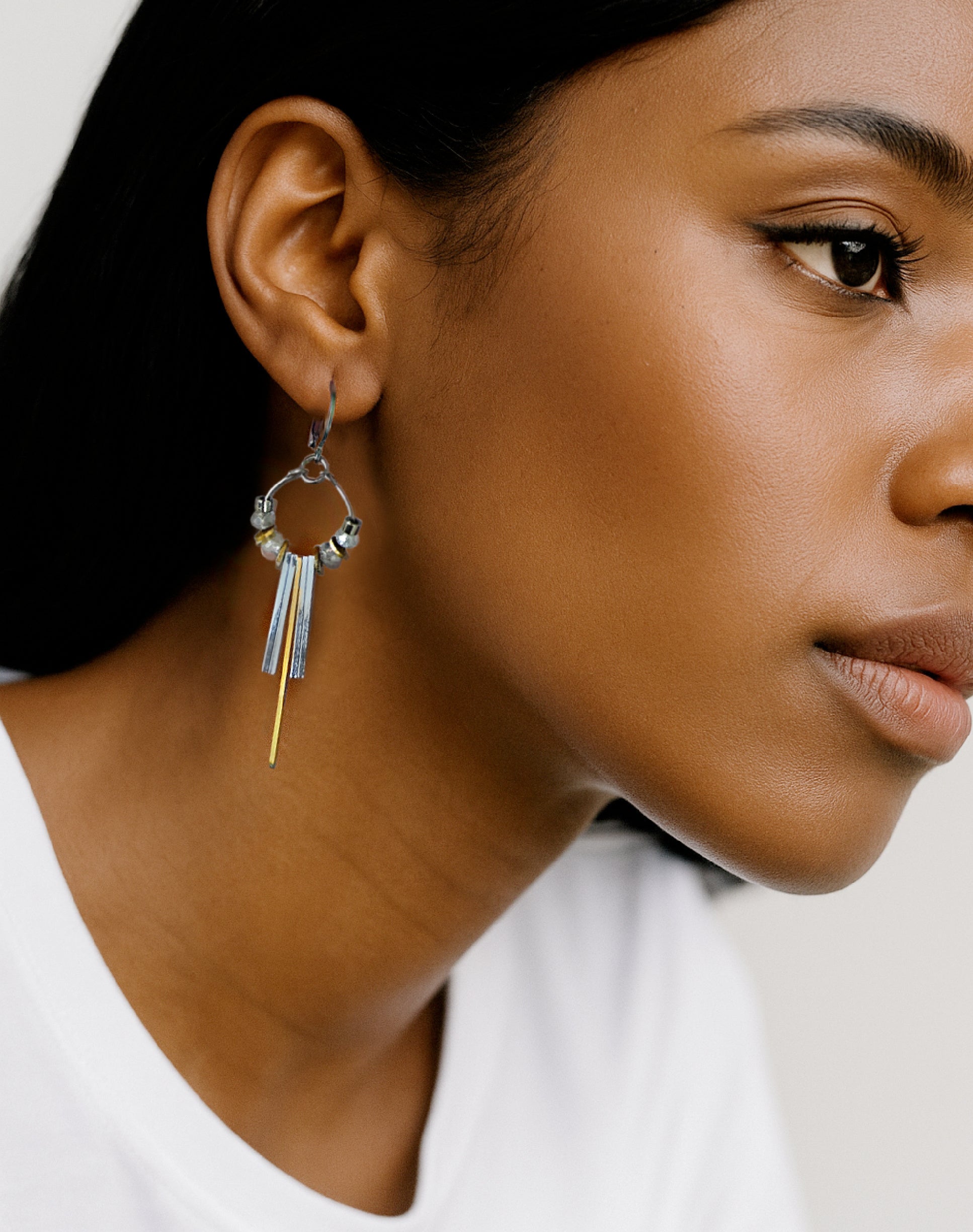 Casia Fringe Hoop Earring