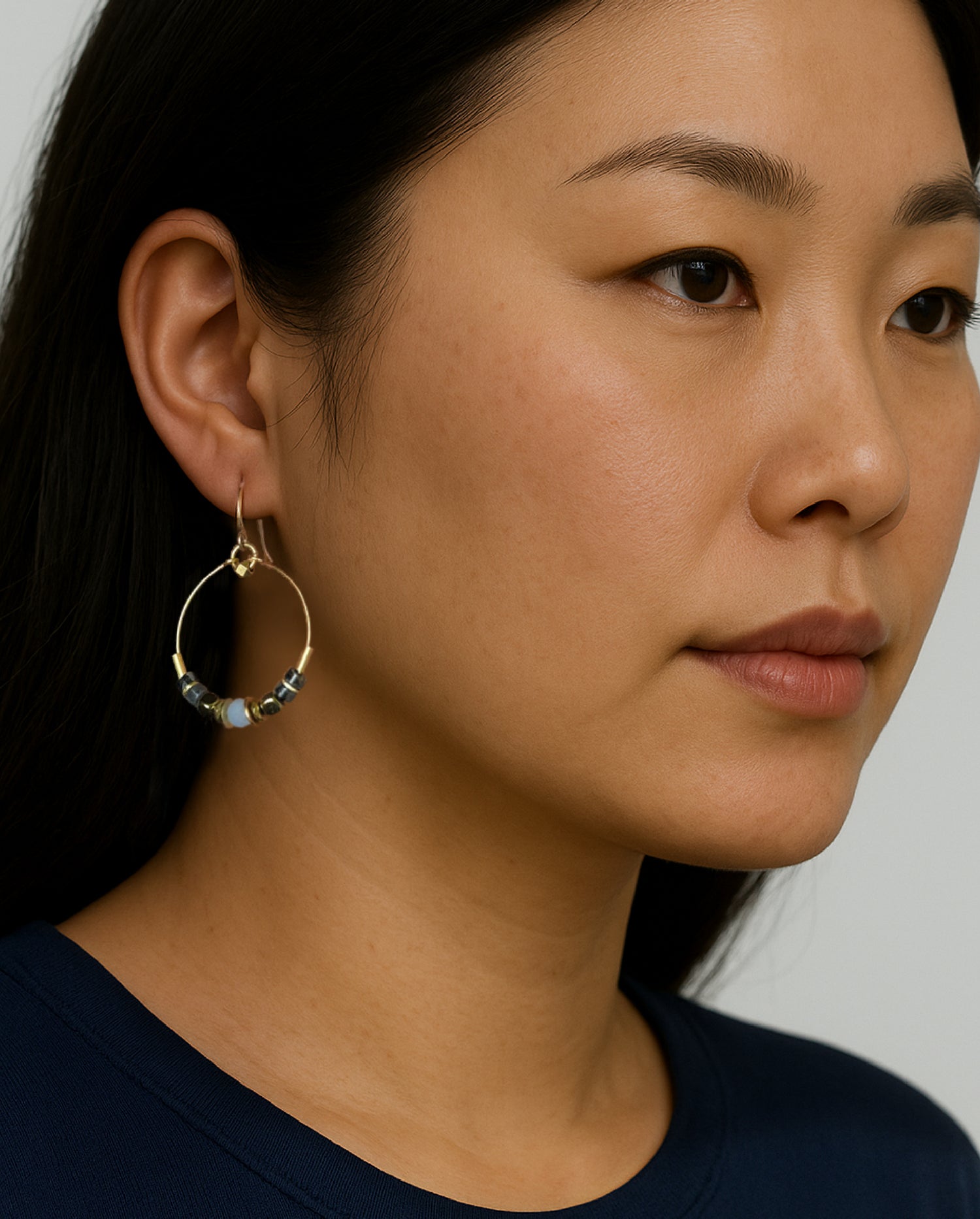 Parisa Hoop Earring (blue)