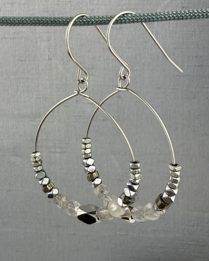 Luja Labradorite Hoop Earring