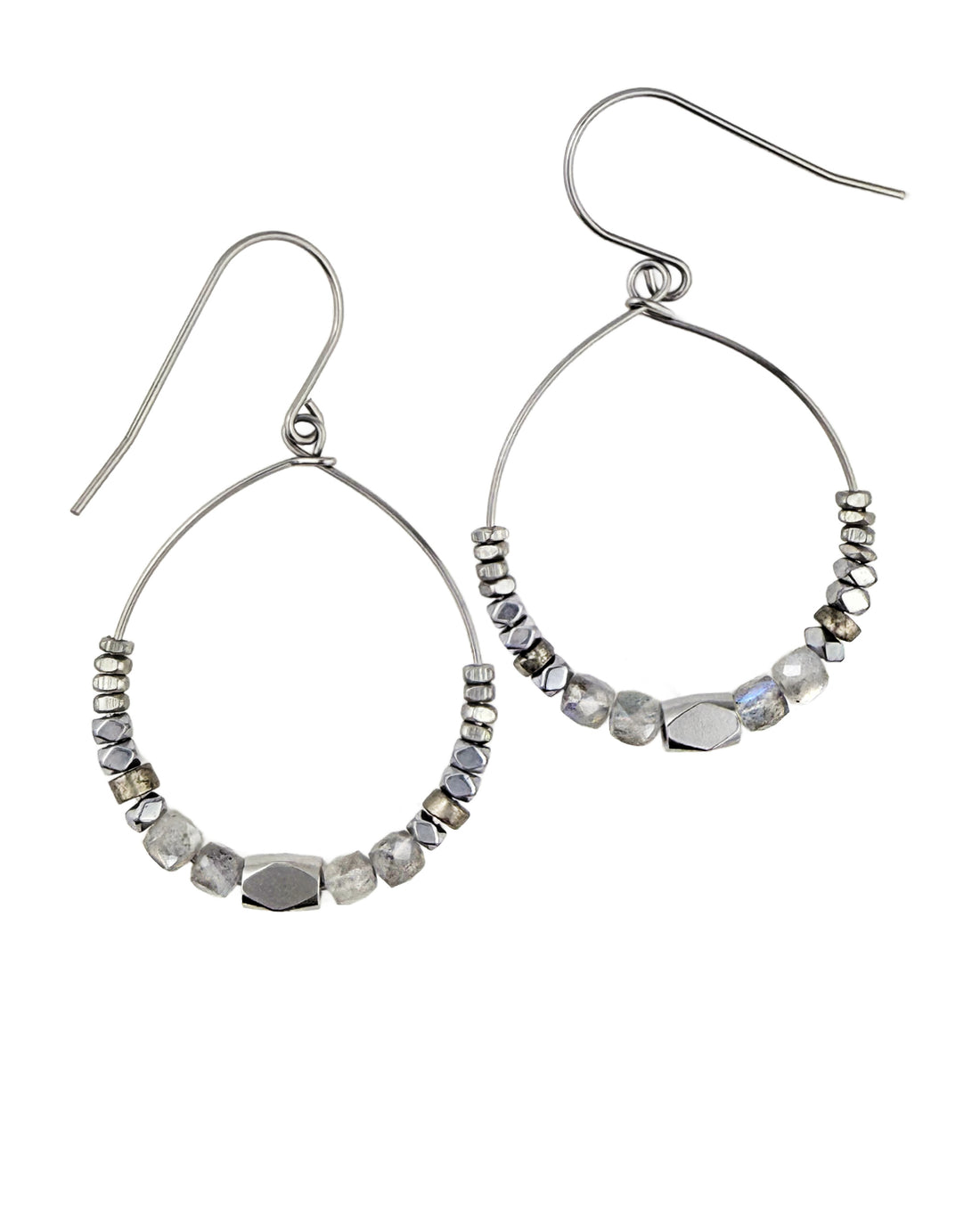 Luja Labradorite Hoop Earring