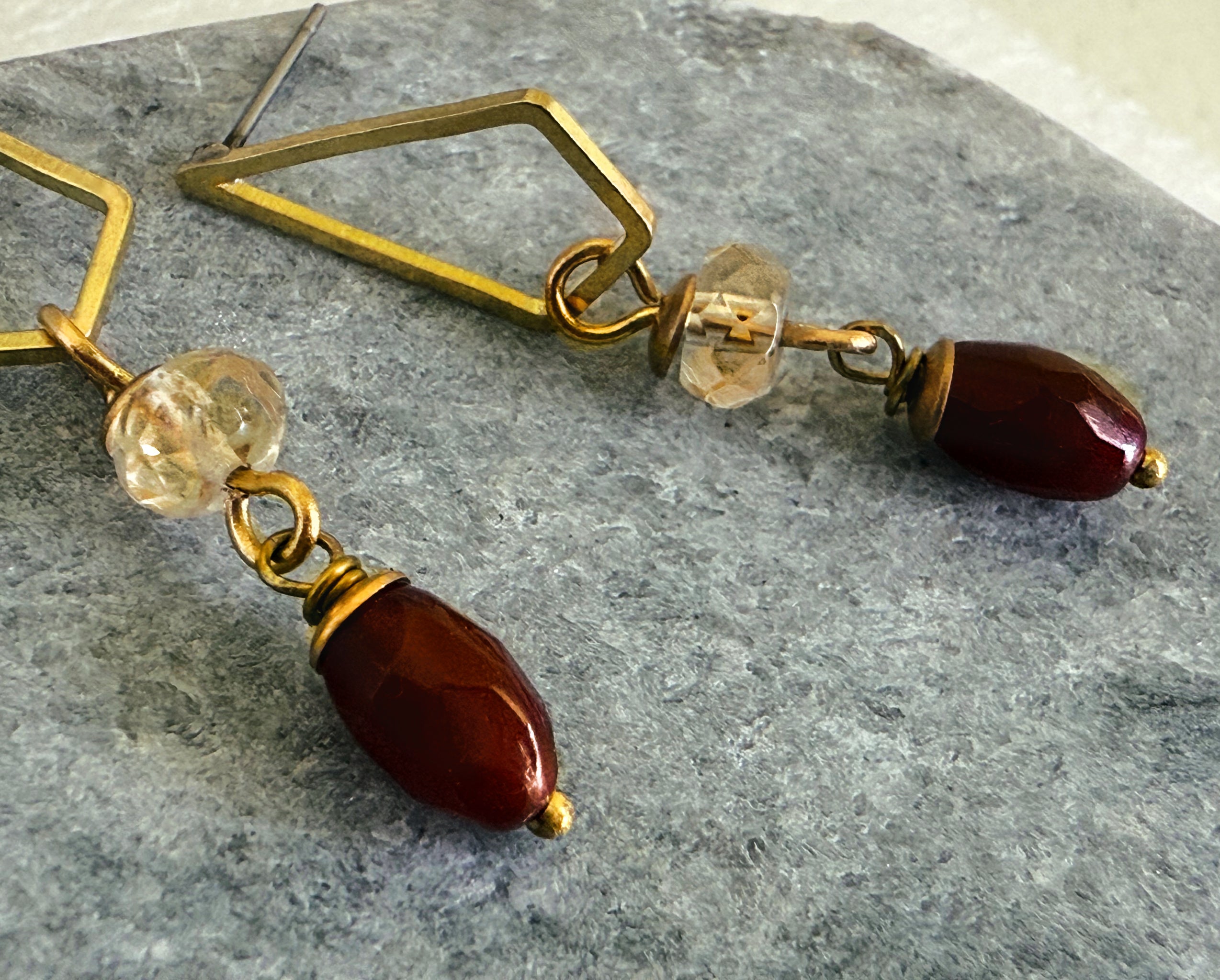 Anala Citrine Earring – A handcrafted earrings by Alysian.