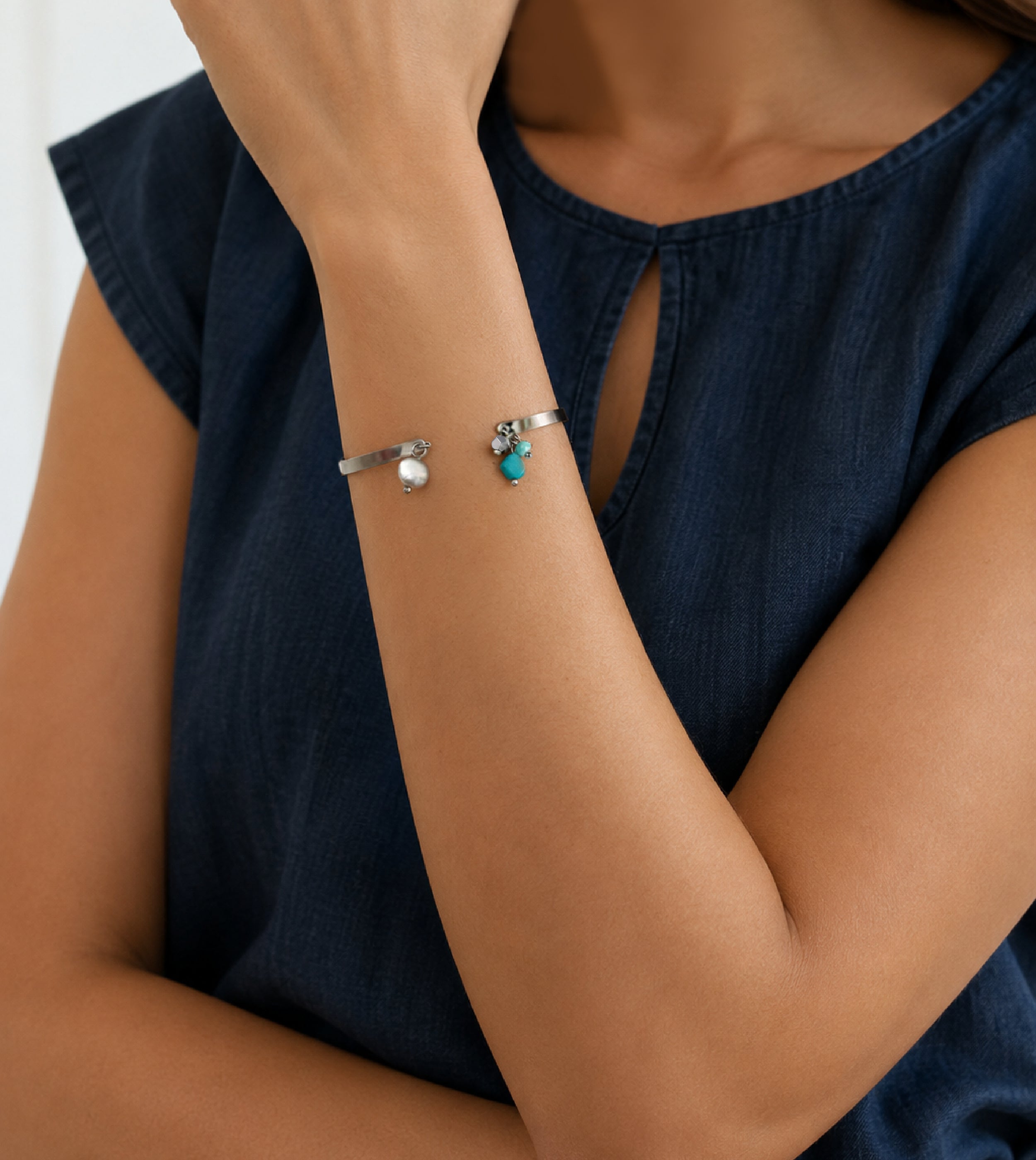 Caia Gemstone Cluster Cuff