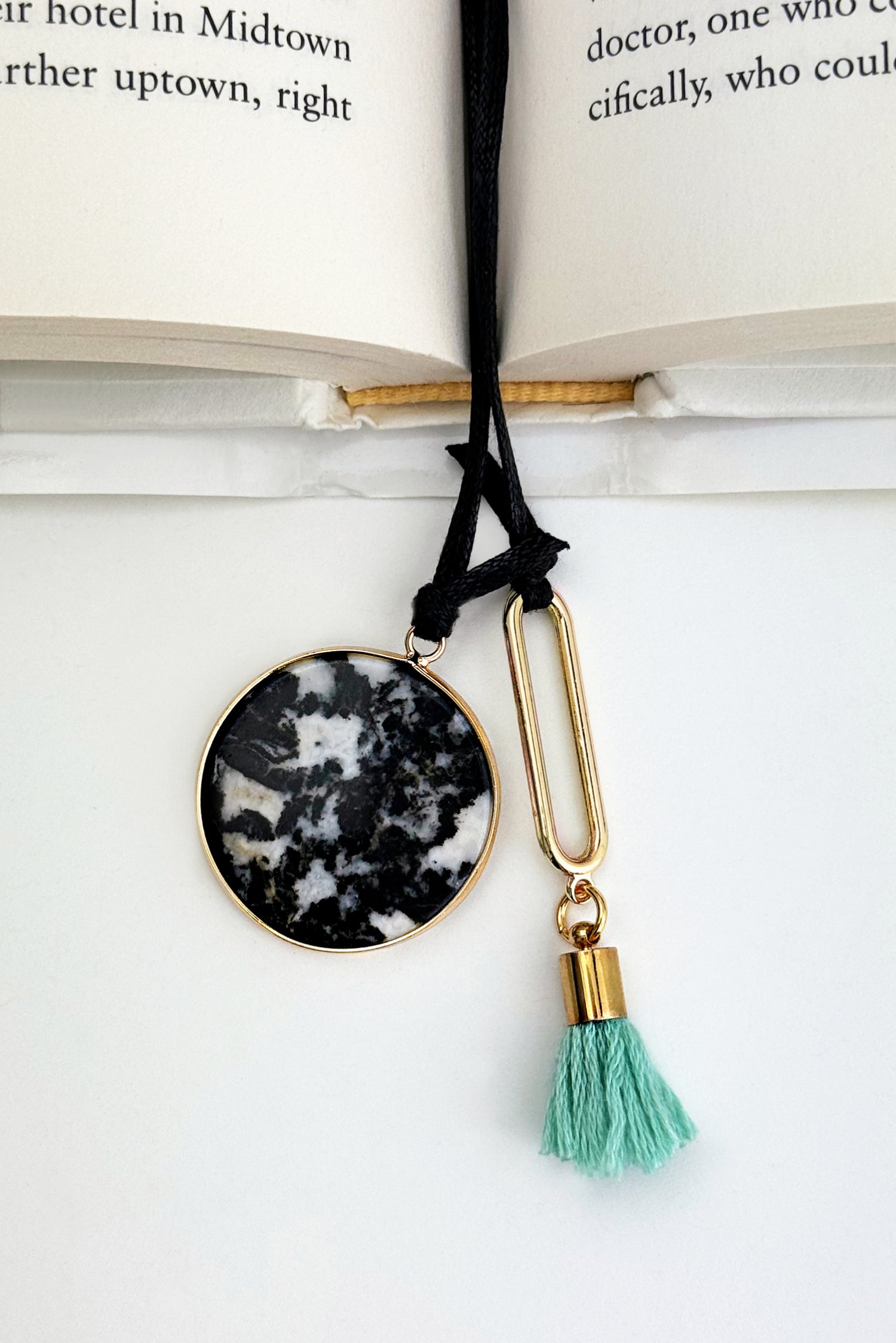 Erris Zebra Jasper Bookmark – A handcrafted bookmark by Alysian.