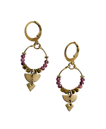 Islene Ruby Mini Hoop Earring