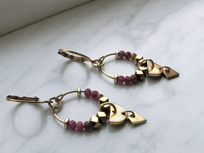 Islene Ruby Mini Hoop Earring
