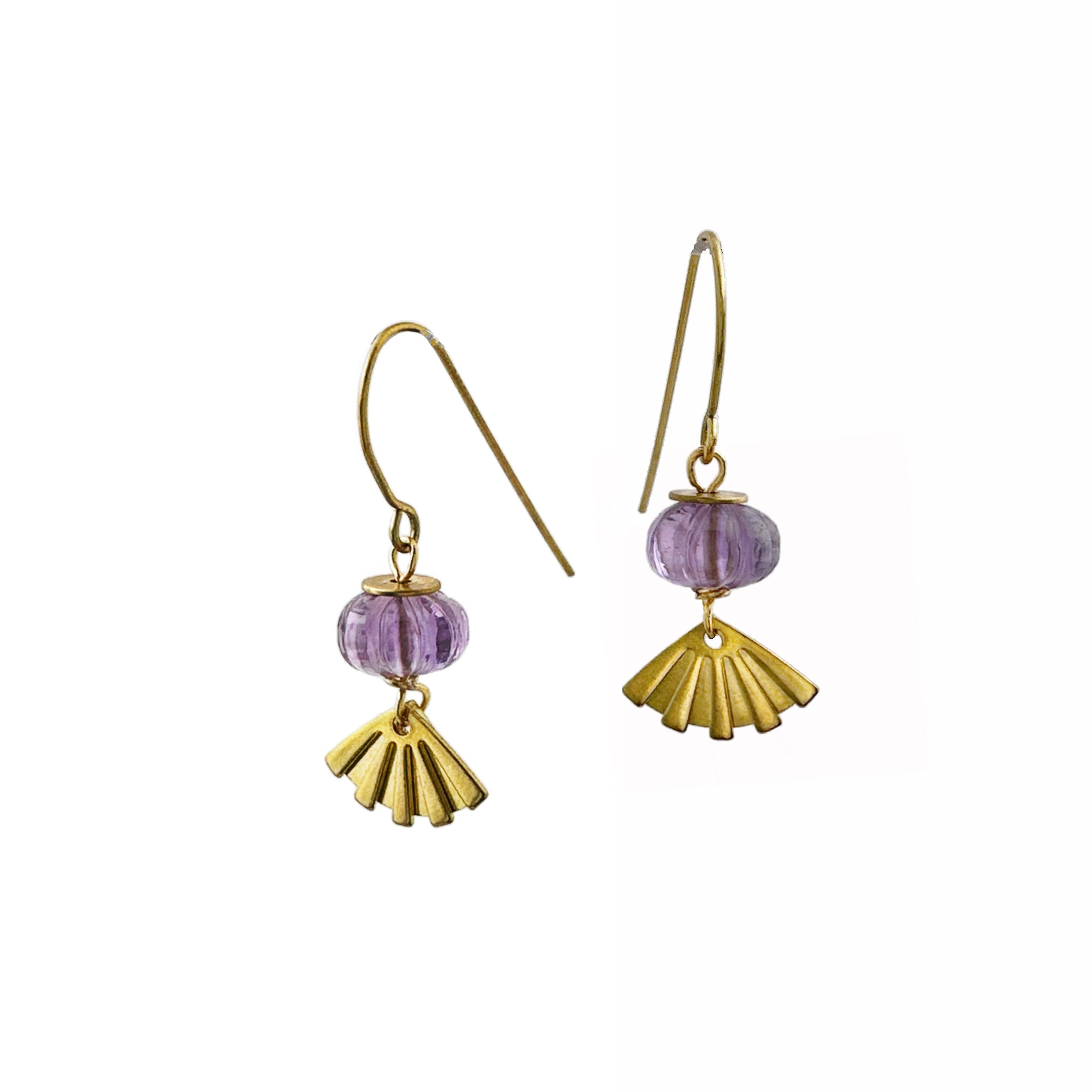 Kestra Amethyst Drop Earring – A handcrafted earrings by Alysian.
