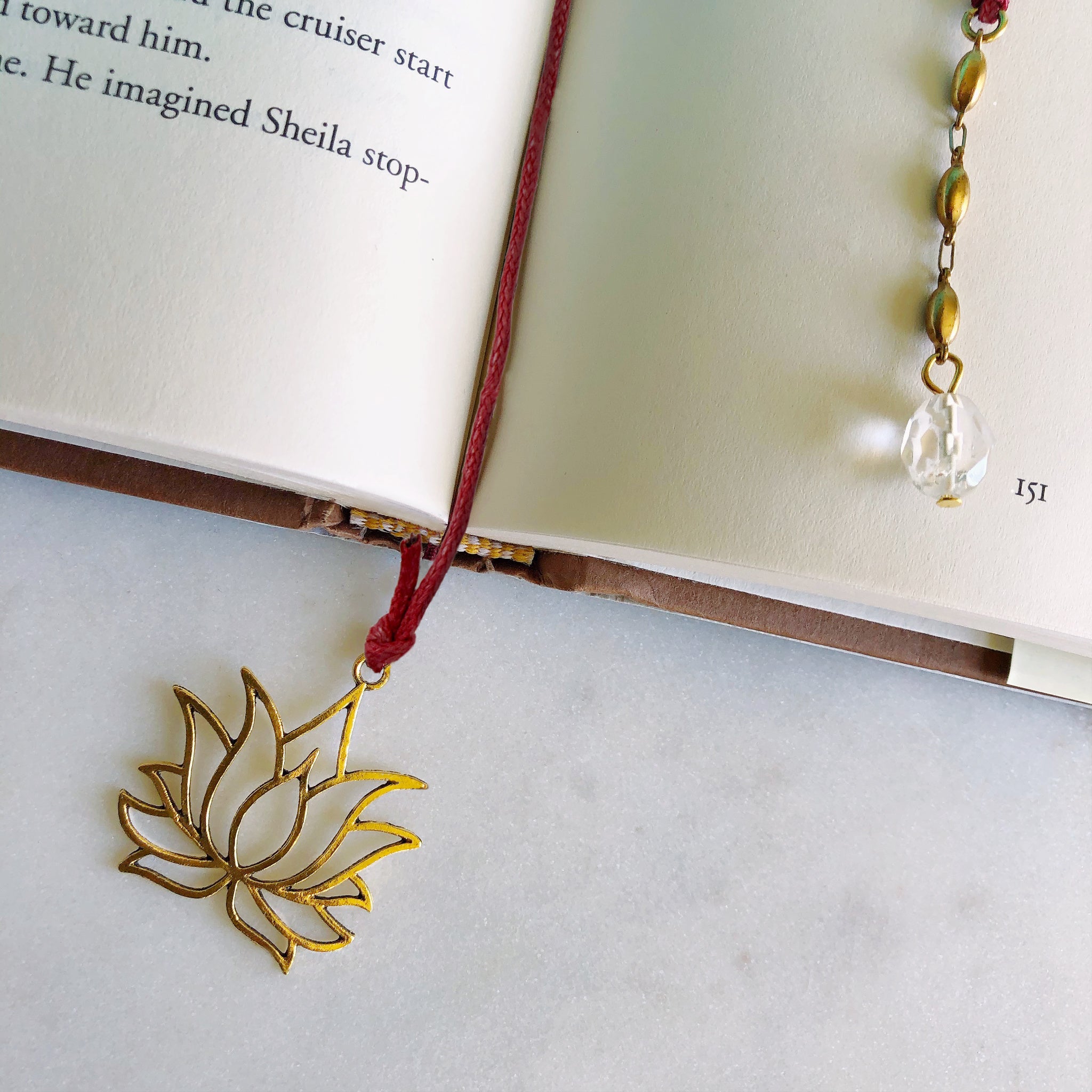 Lotus Quartz Bookmark – A handcrafted bookmark by Alysian.