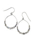 Pair of Luja Labradorite Hoop Earrings – A handcrafted beaded hoop earring by Alysian.