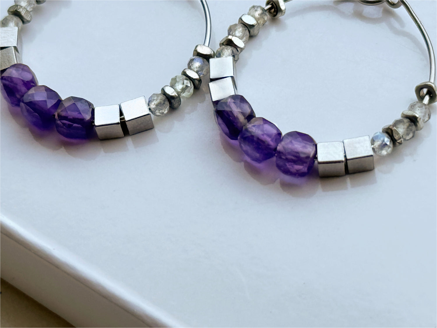 Luma Amethyst Hoop Earring