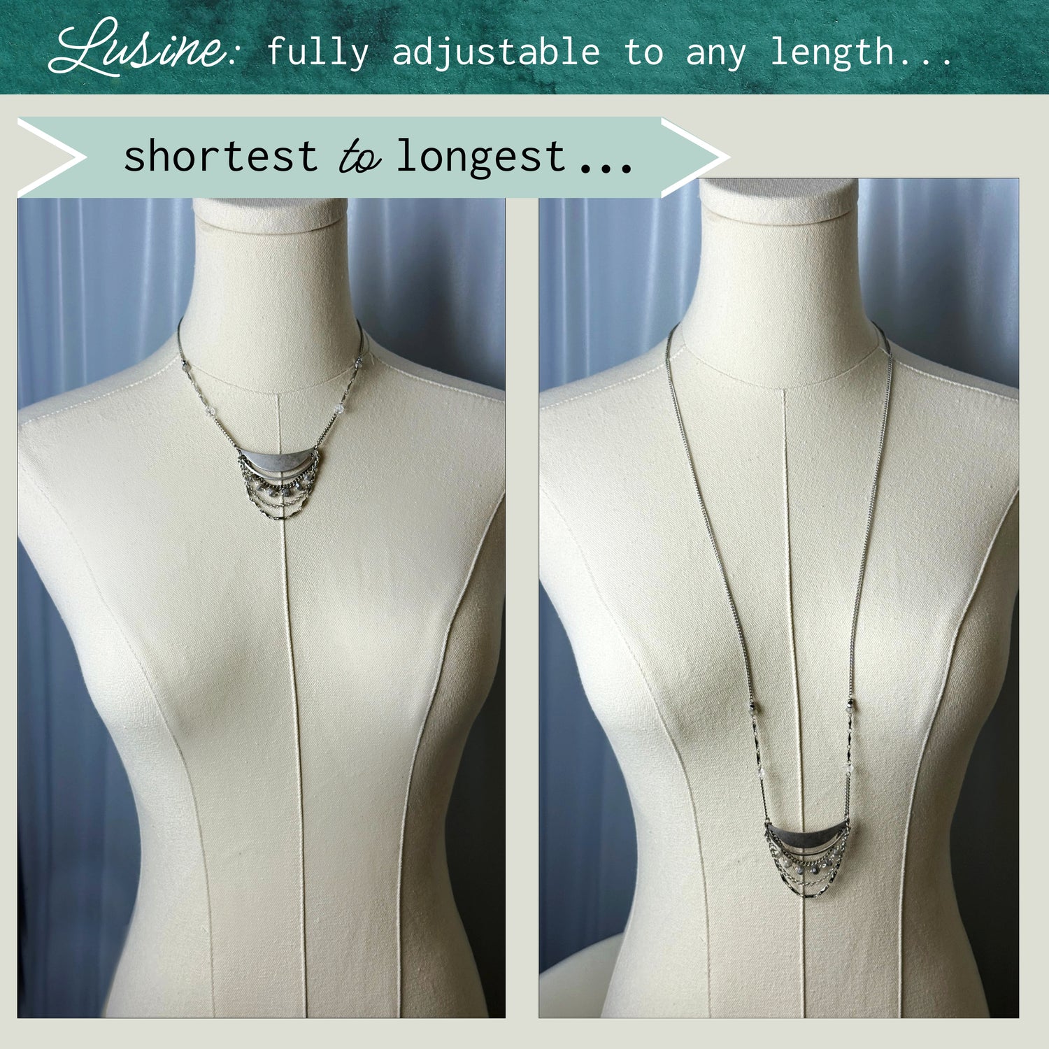 Lusine (Any Length) Pendant Necklace (silver)