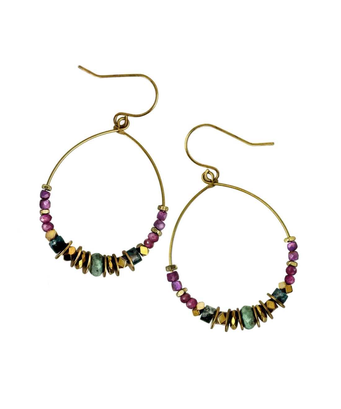 Mirelle Multistone Hoop Earring