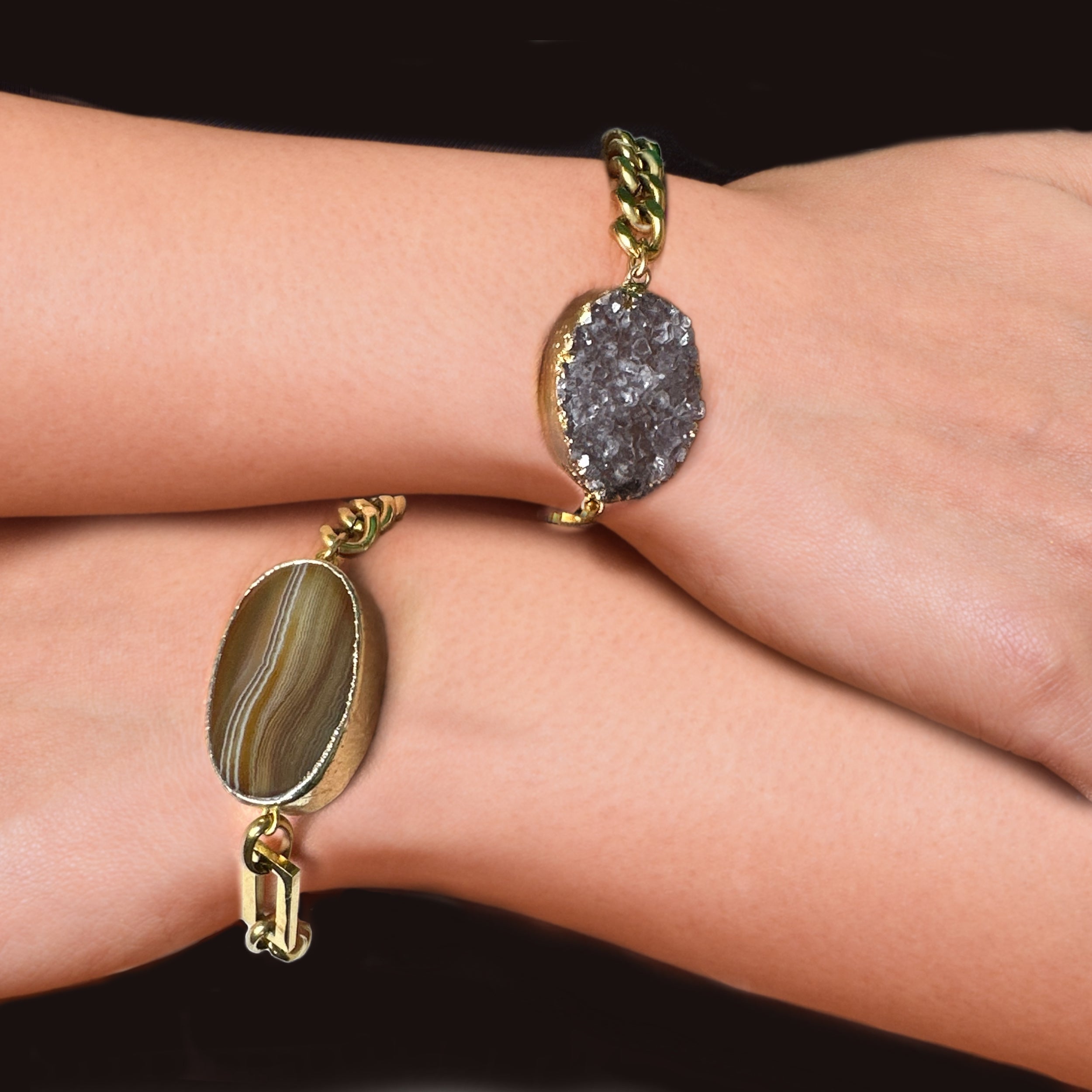 Rhiannon Druzy Bracelet – A handcrafted bracelet by Alysian.