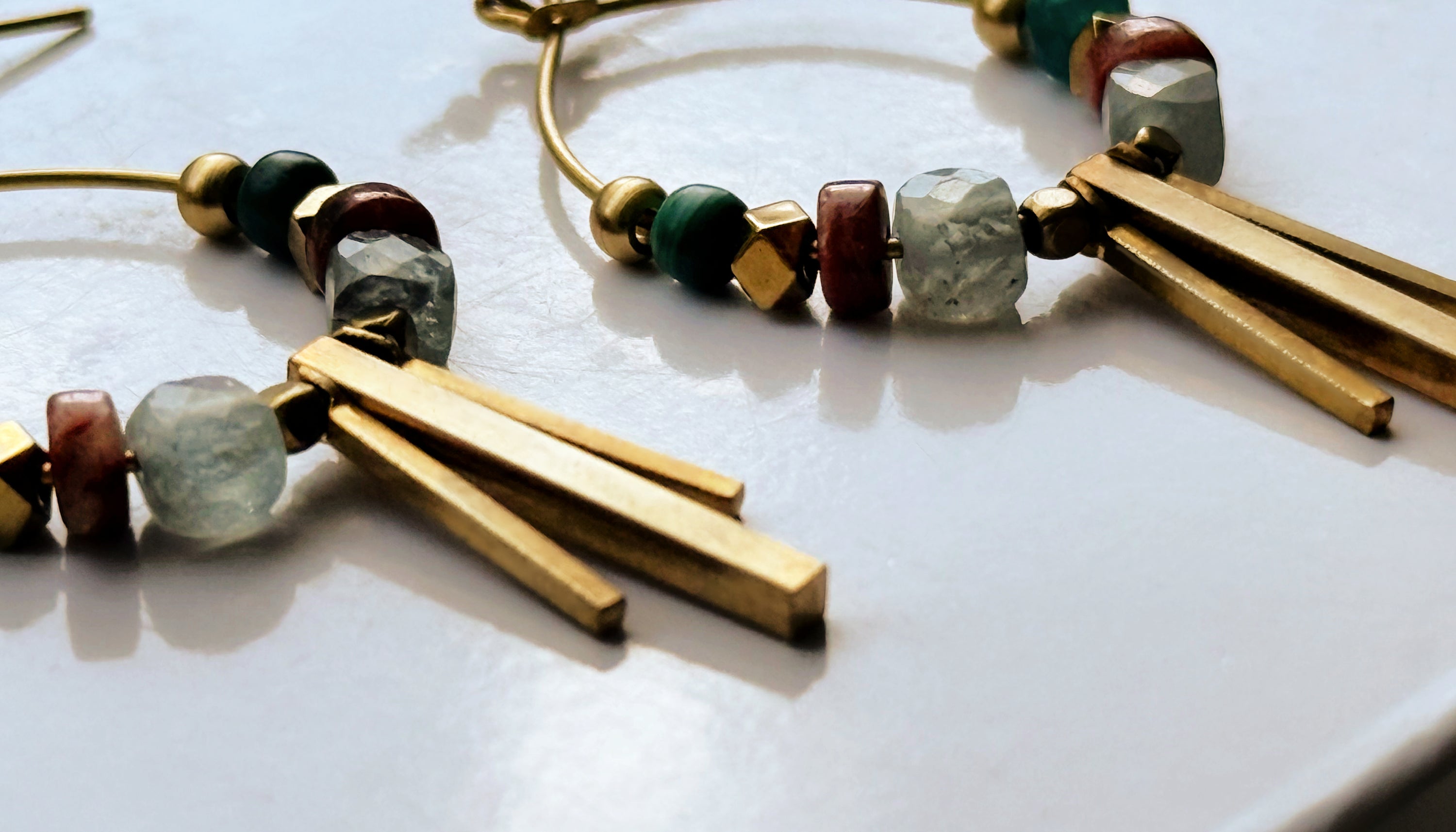 Soren Apatite Hoop Earring