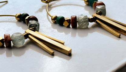 Soren Apatite Hoop Earring