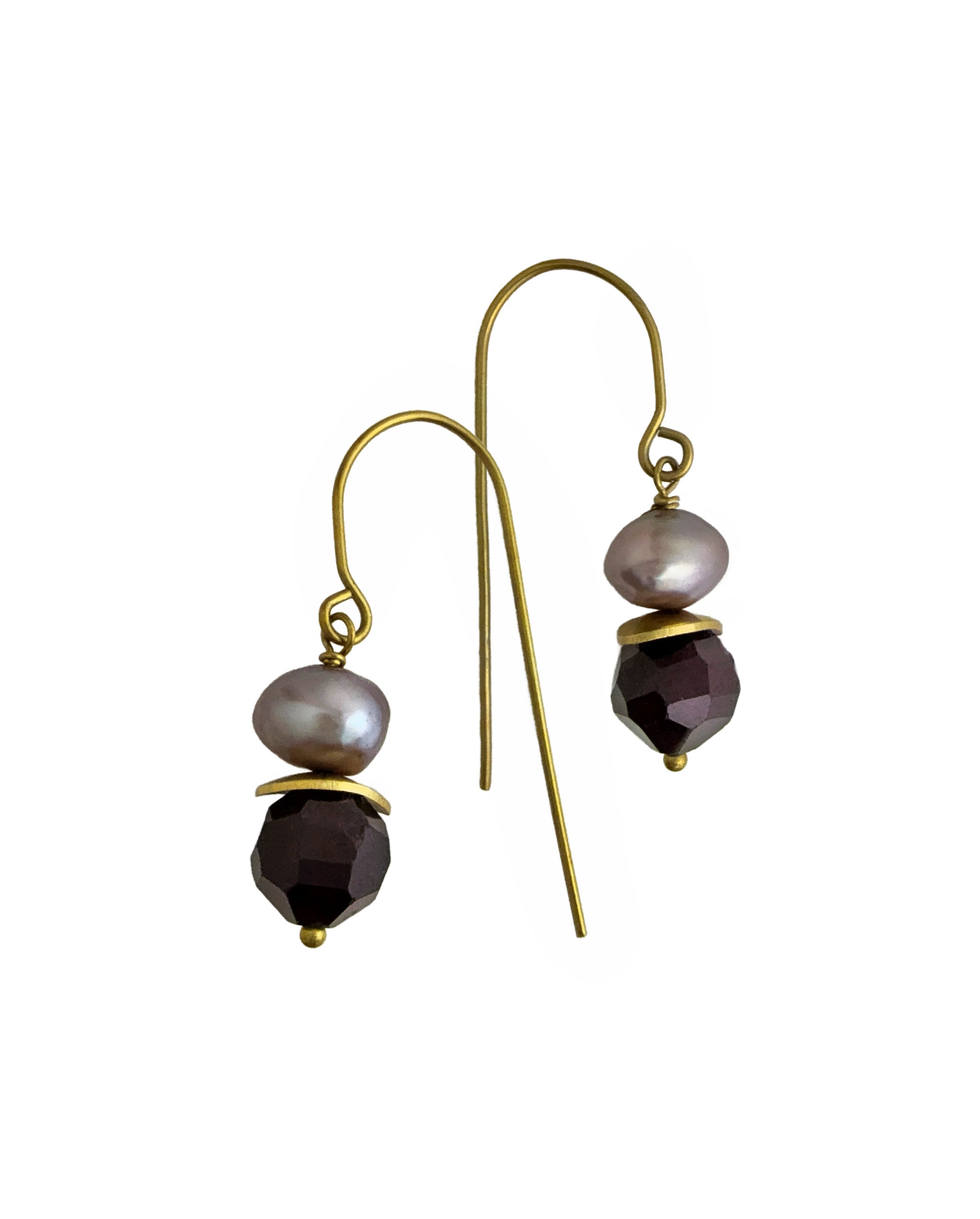 Vita Garnet Drop Earring – A handcrafted earrings by Alysian.