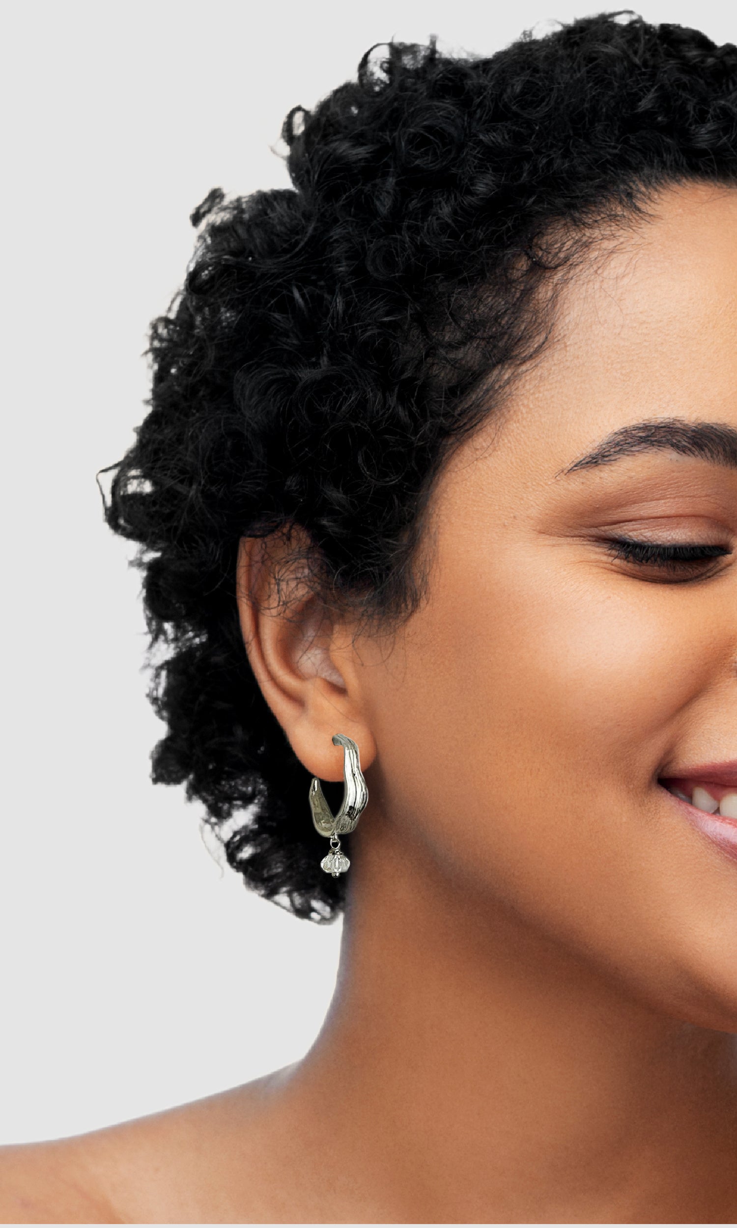 Waverly Quartz Hoop Earring – A handcrafted earrings by Alysian.