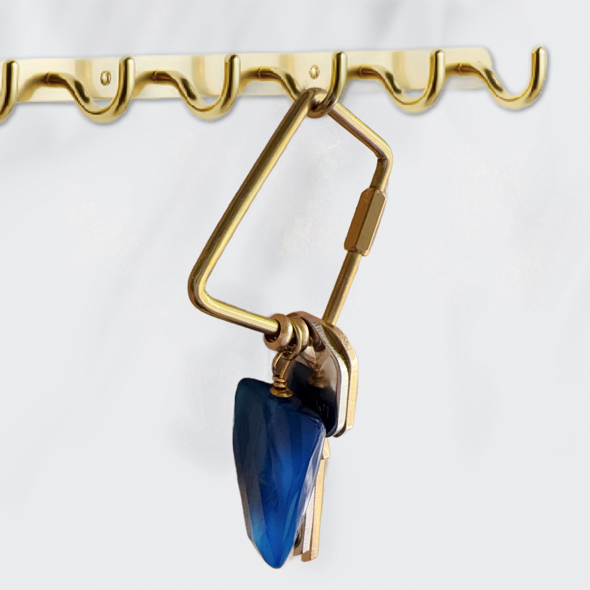 Gemstone Keyring | Rock &amp; Key – Trapezoid Carabiner – A handcrafted key ring by Alysian.