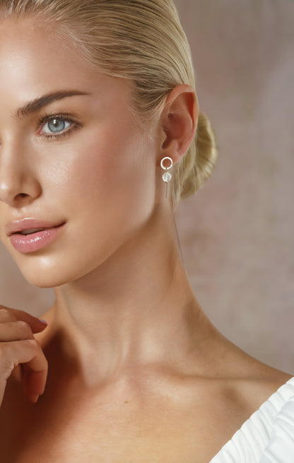 Moon and Back Earring
