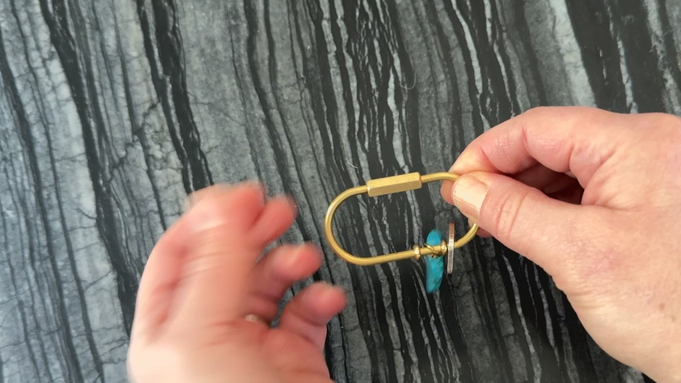 Rock &amp; Key | Gemstone Keyring – Oval Carabiner