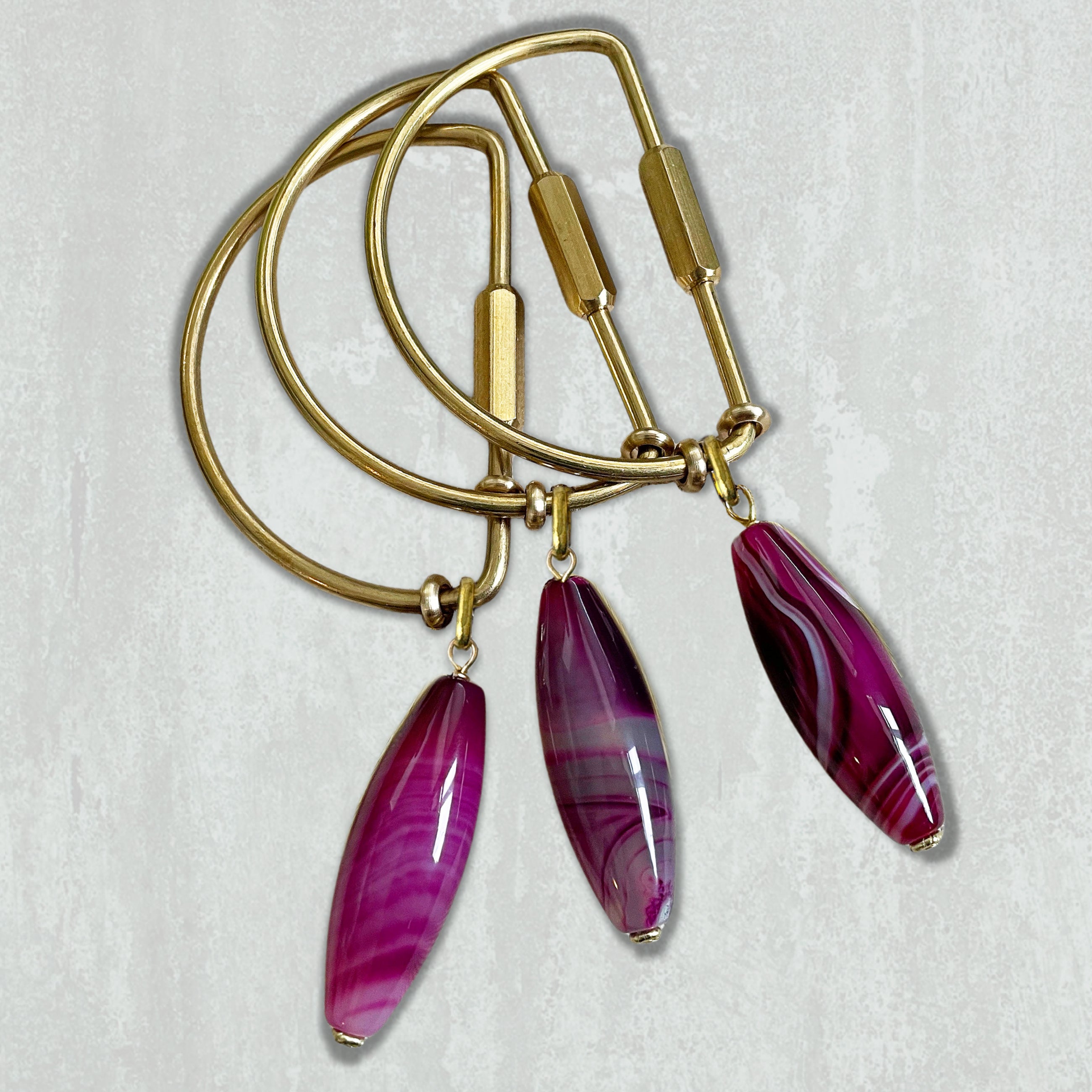 Gemstone Keyring | Rock &amp; Key – D-Style Carabiner – A handcrafted key ring by Alysian.