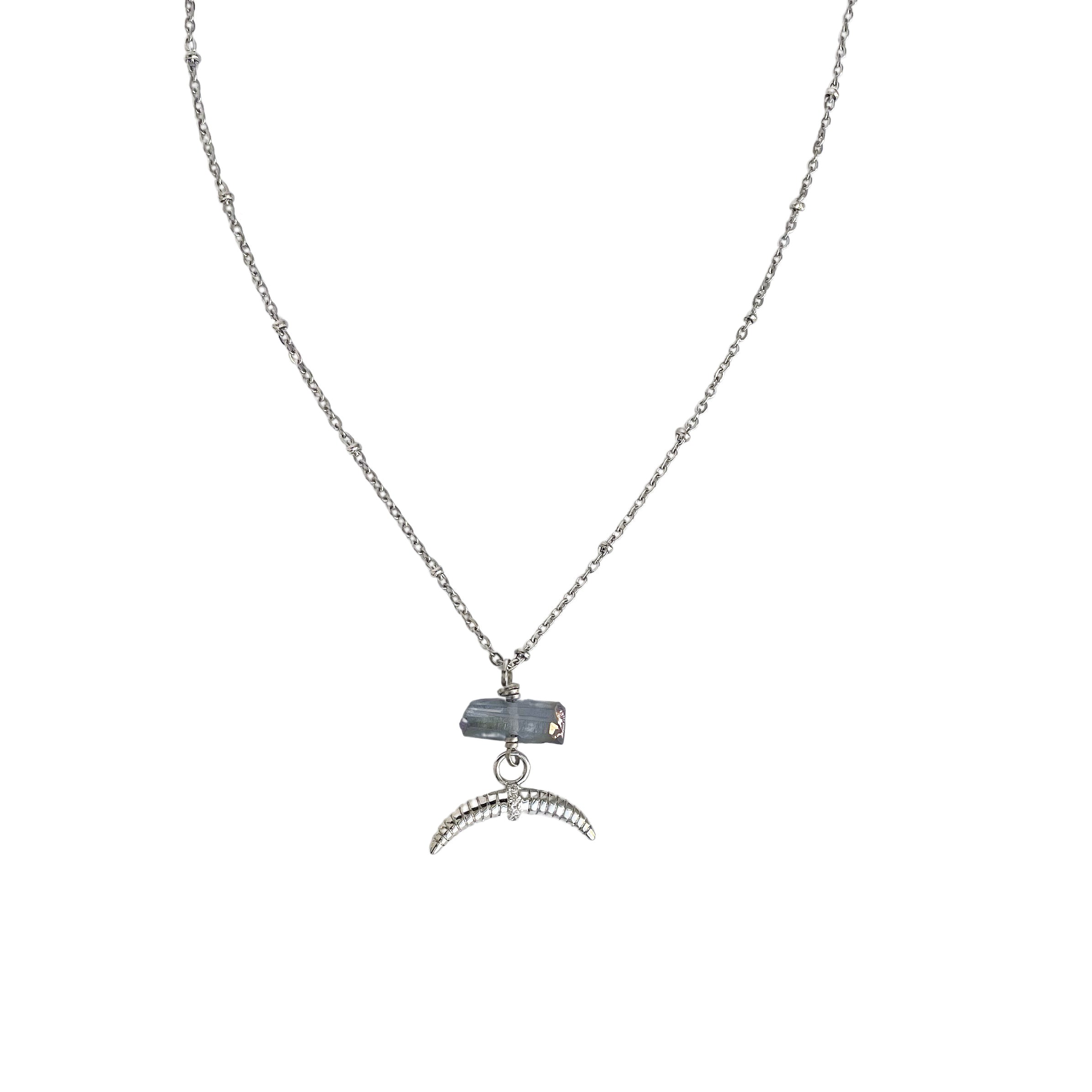 Crescent Moon Necklace – A handcrafted necklace by Alysian.