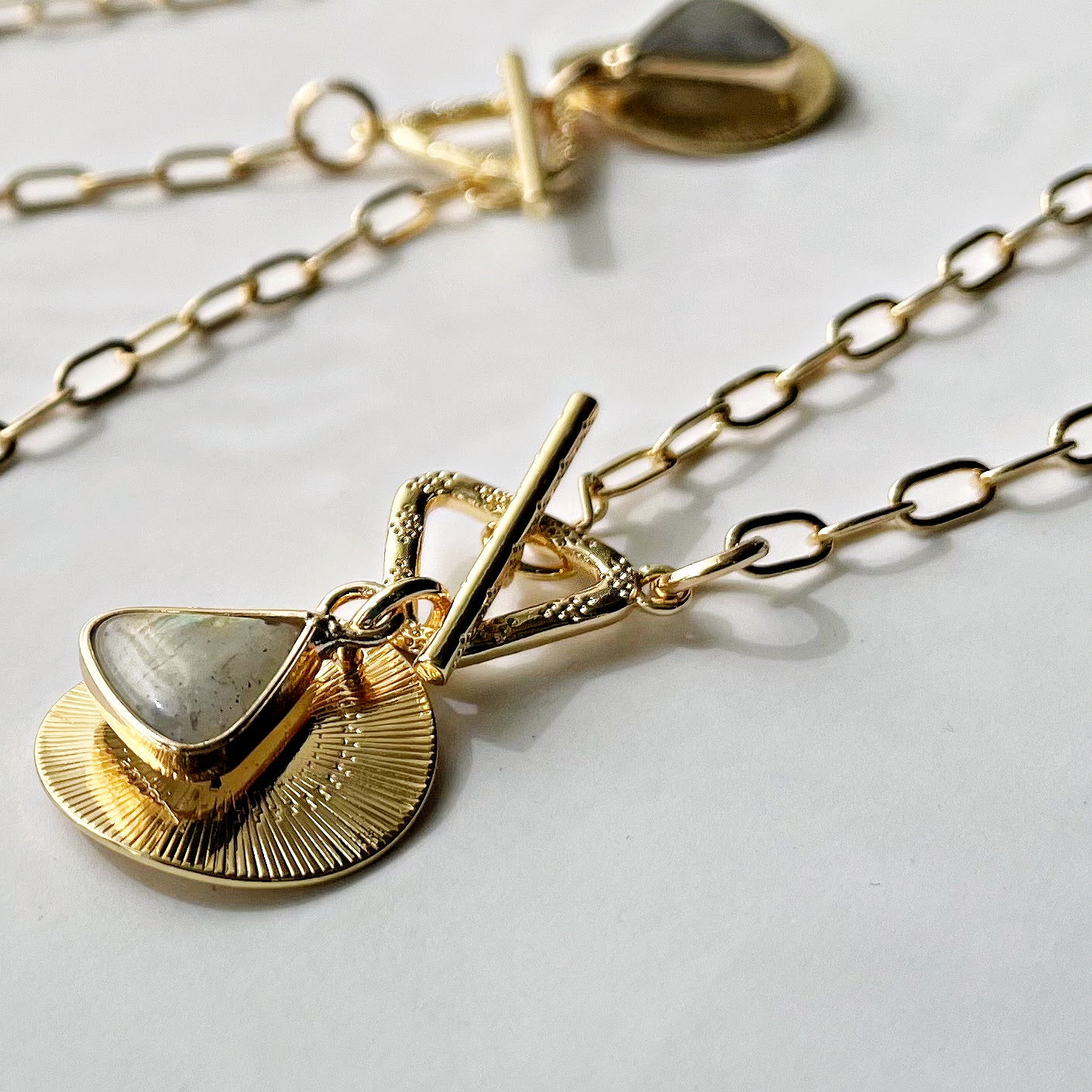 Love Triangle Link Necklace – A handcrafted necklace by Alysian.